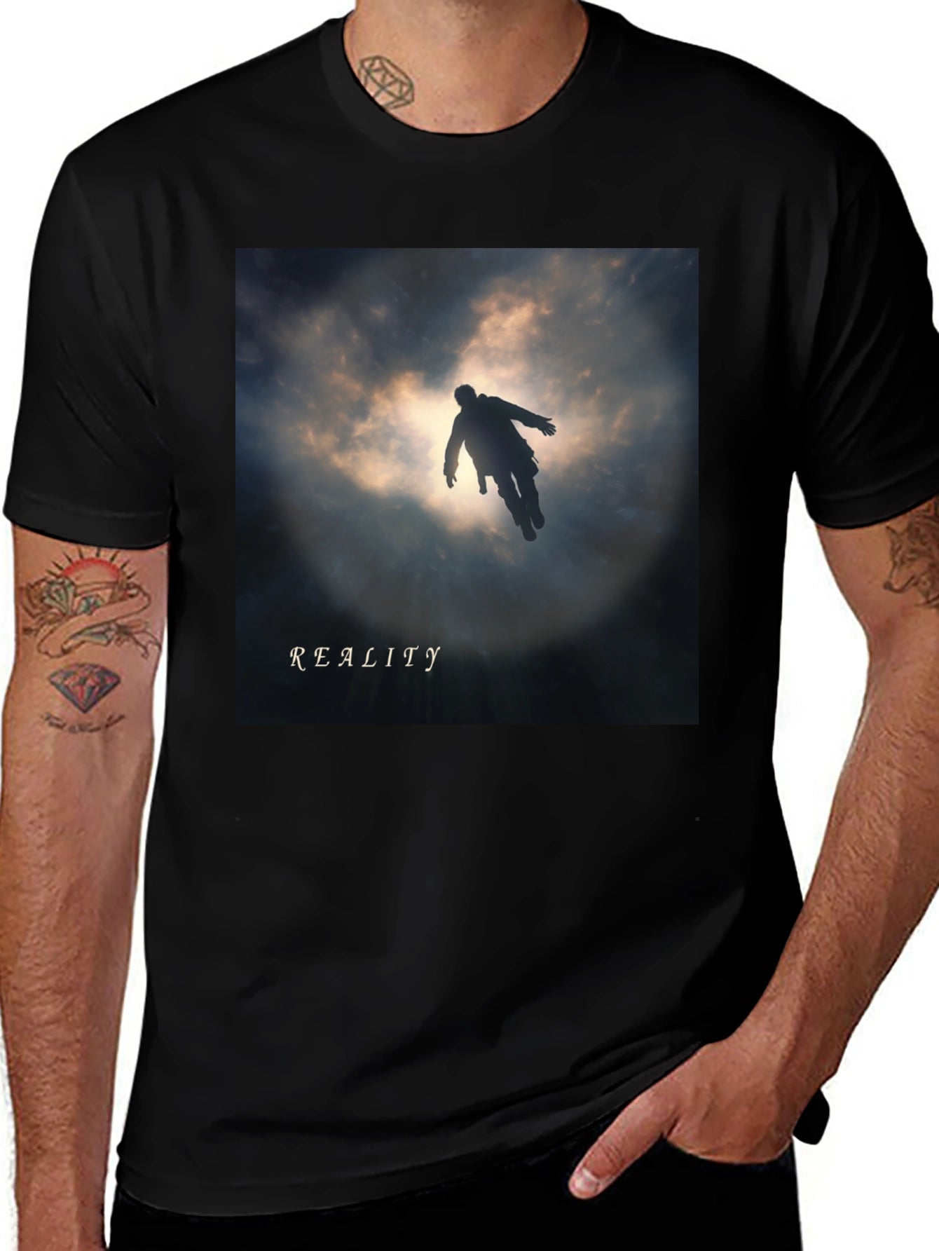 Reality Graphic Tee - Mens Black T-Shirt