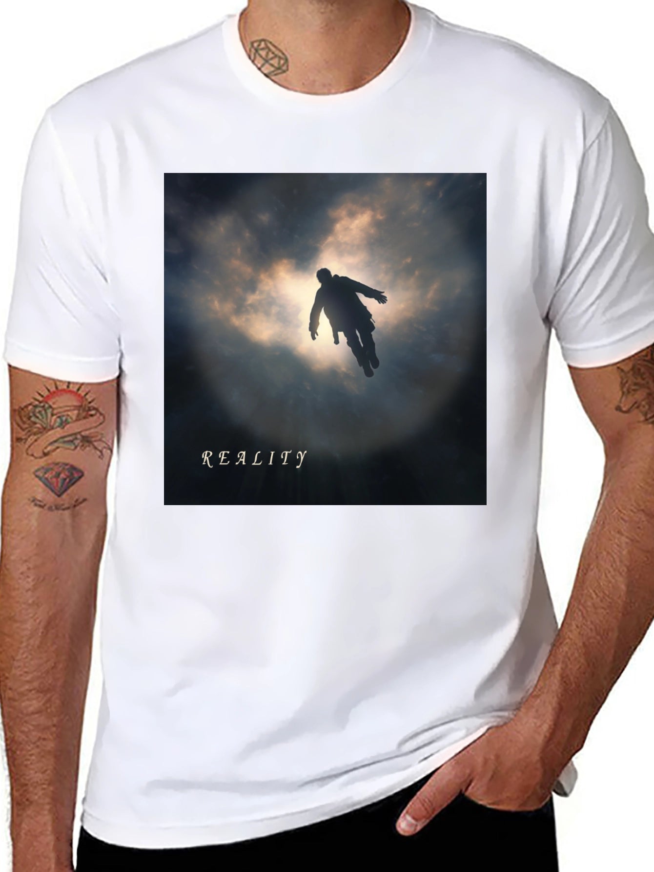Reality Graphic Tee - Mens Black T-Shirt