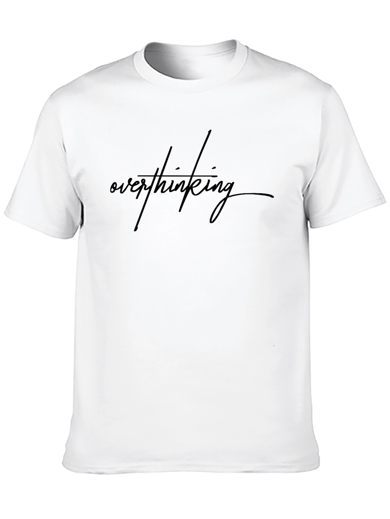 Overthinking Graphic Tee - Black Casual T-Shirt
