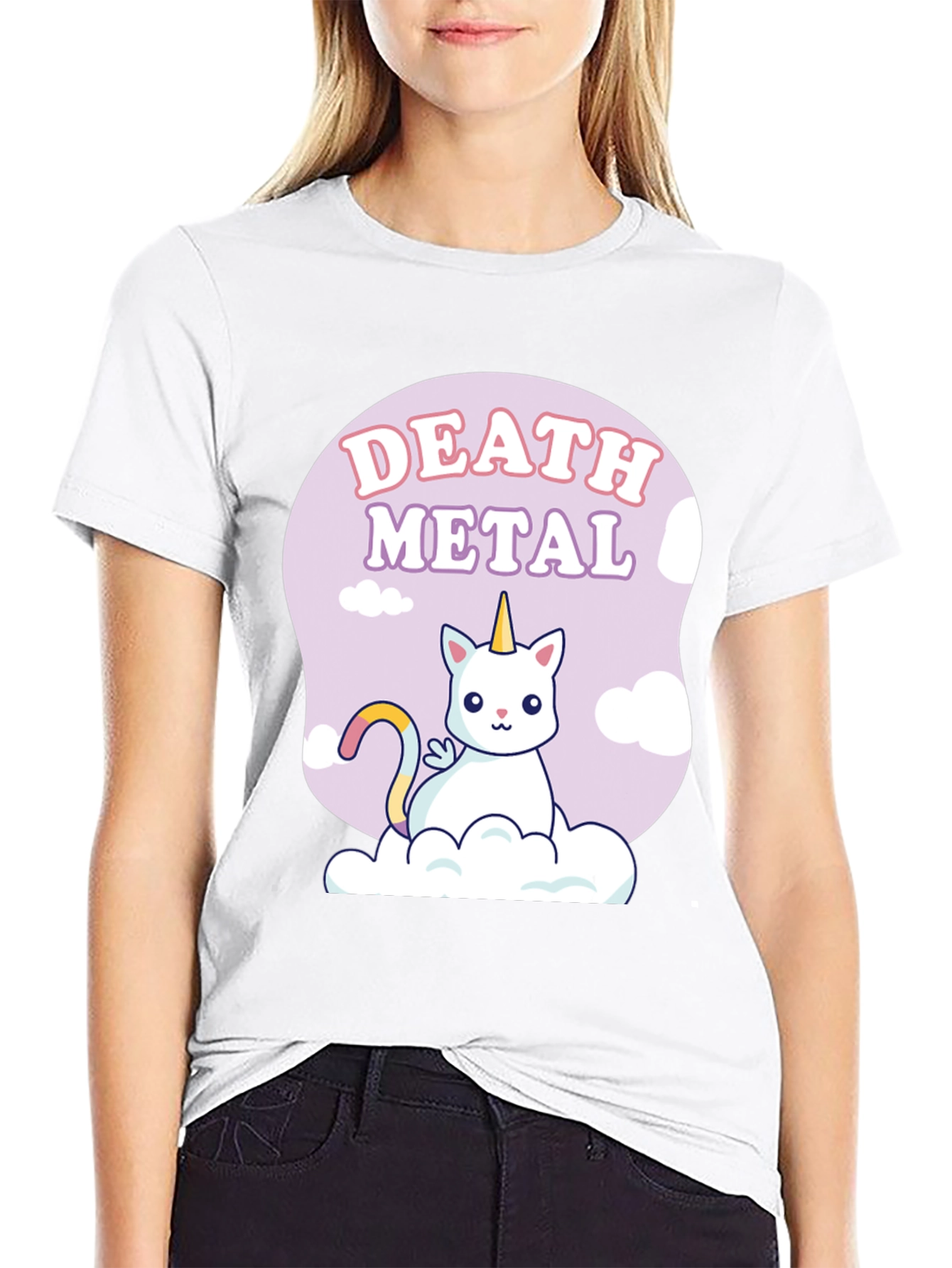 Death Metal Unicorn Cat T-Shirt