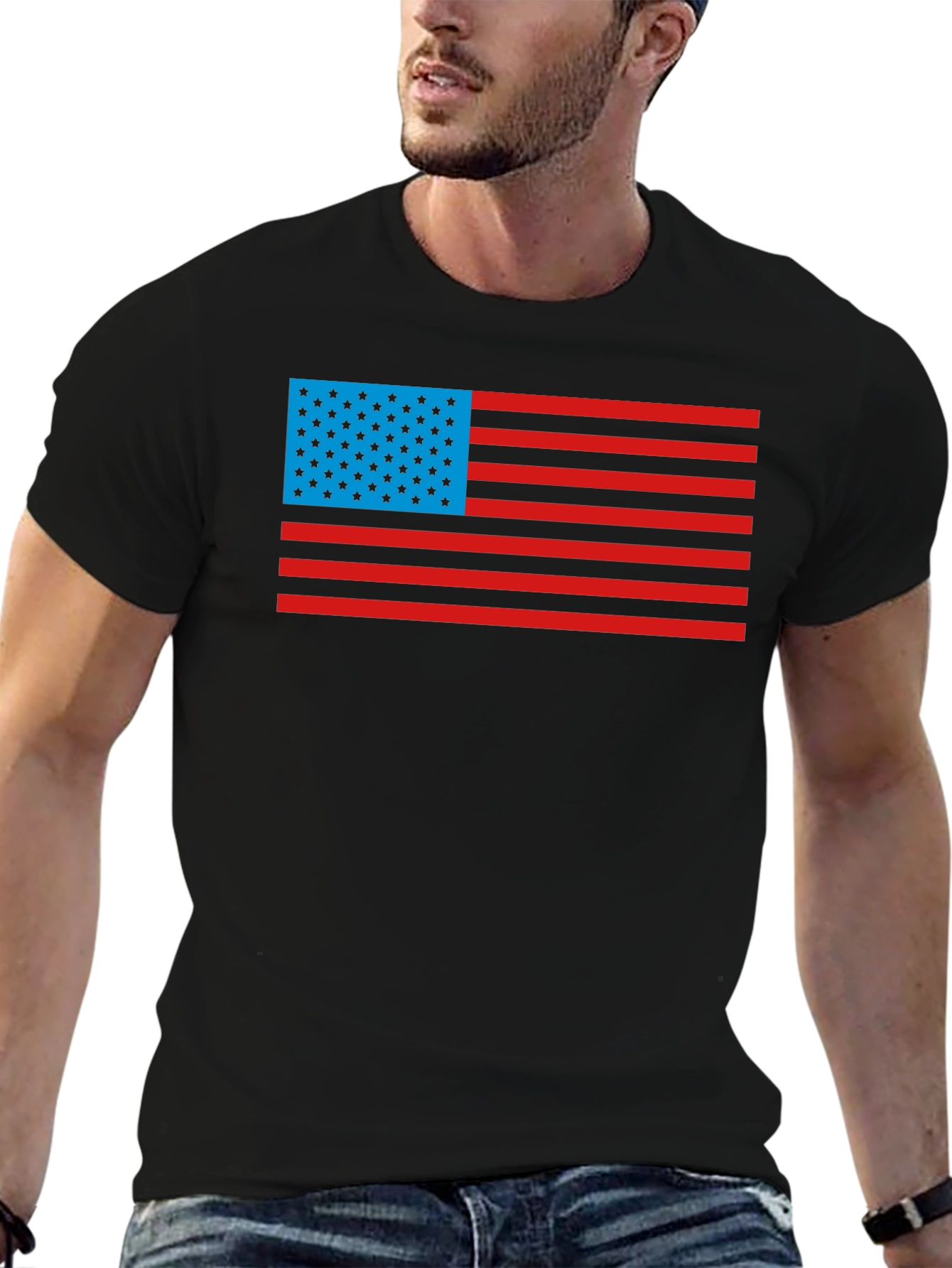 American Flag Graphic T-Shirt