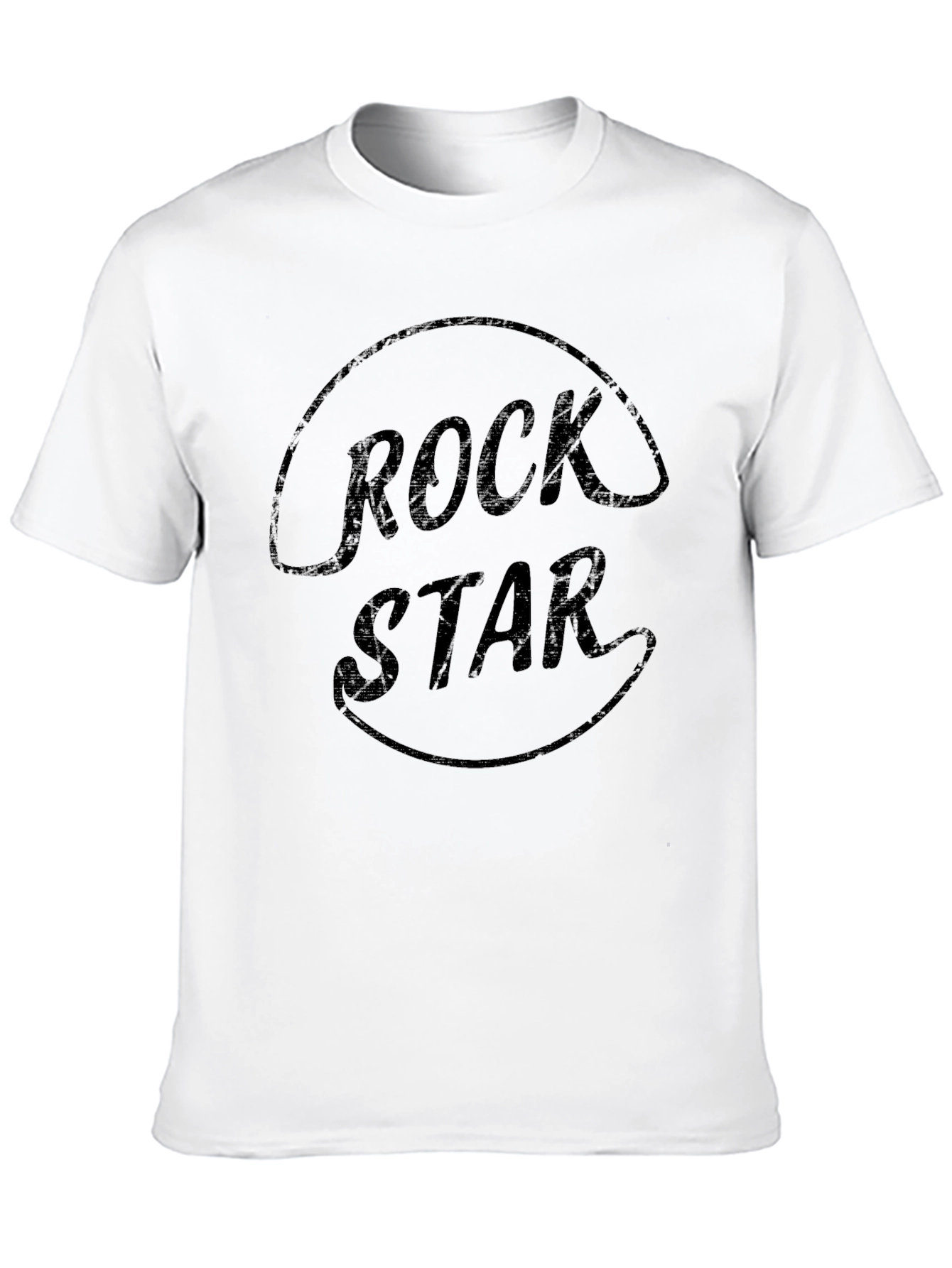 Rock Star Graphic Tee - Black Casual T-Shirt
