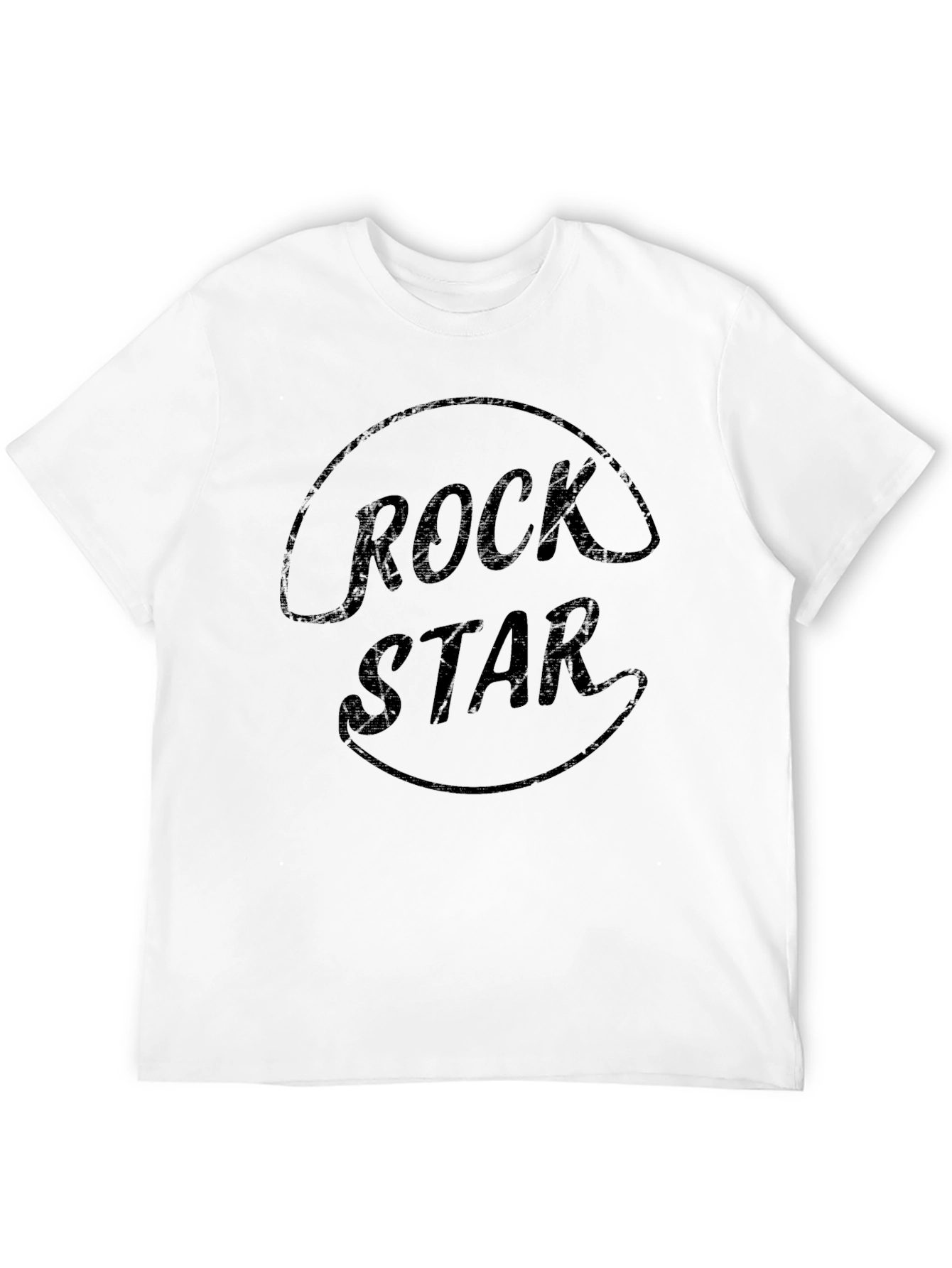 Rock Star Graphic Tee - Black Casual T-Shirt