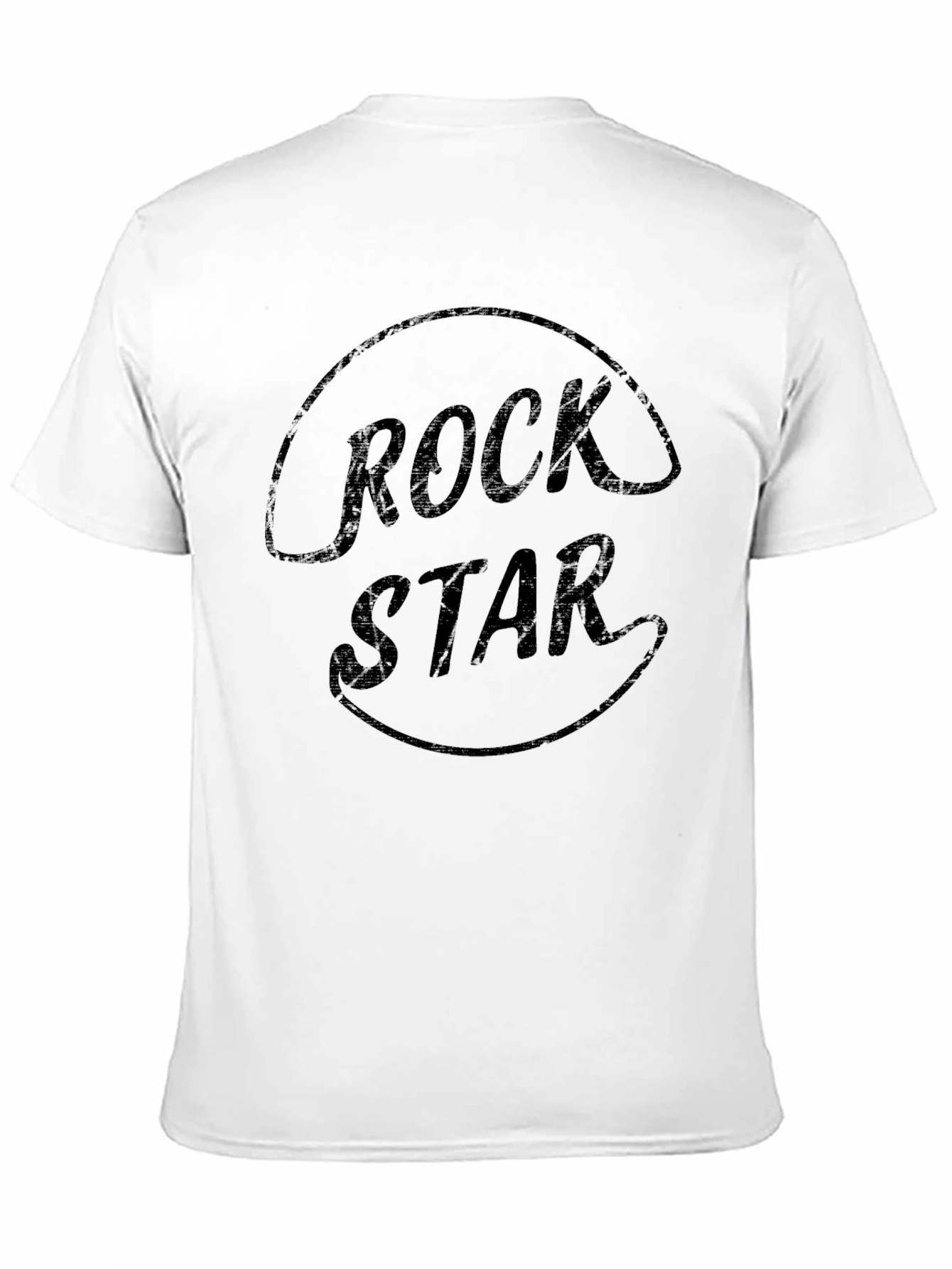 Rock Star Graphic Tee - Black Casual T-Shirt