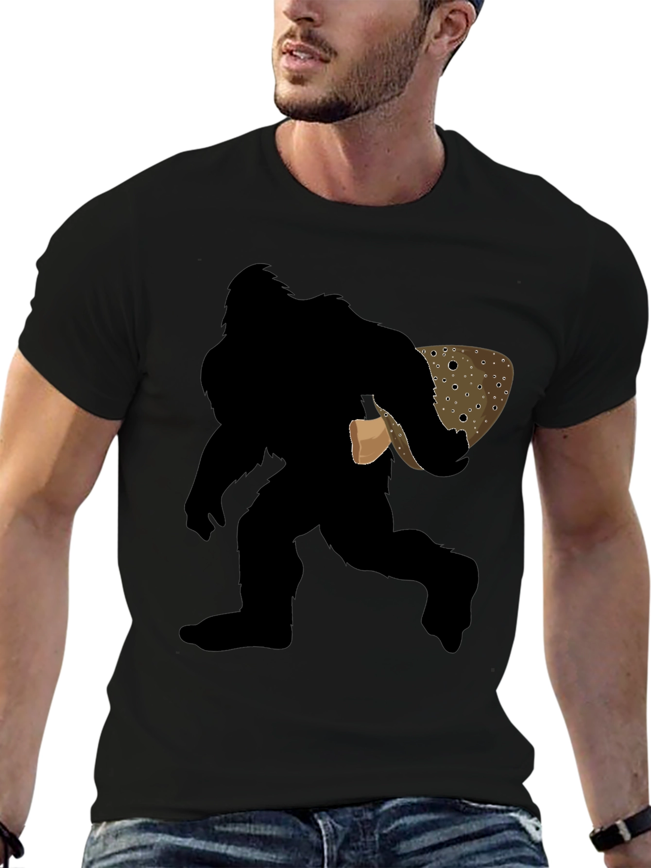 Bigfoot Trout Graphic T-Shirt - Novelty Tee