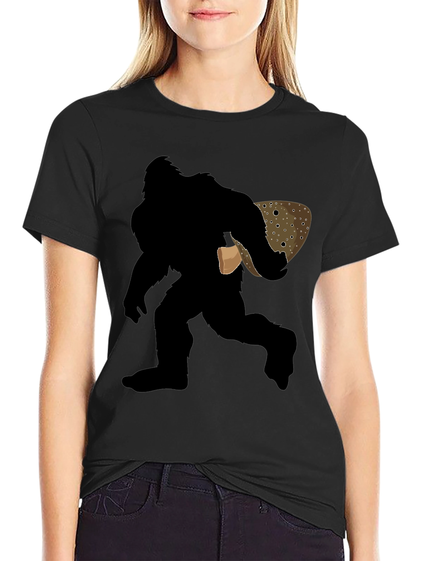 Bigfoot Trout Graphic T-Shirt - Novelty Tee