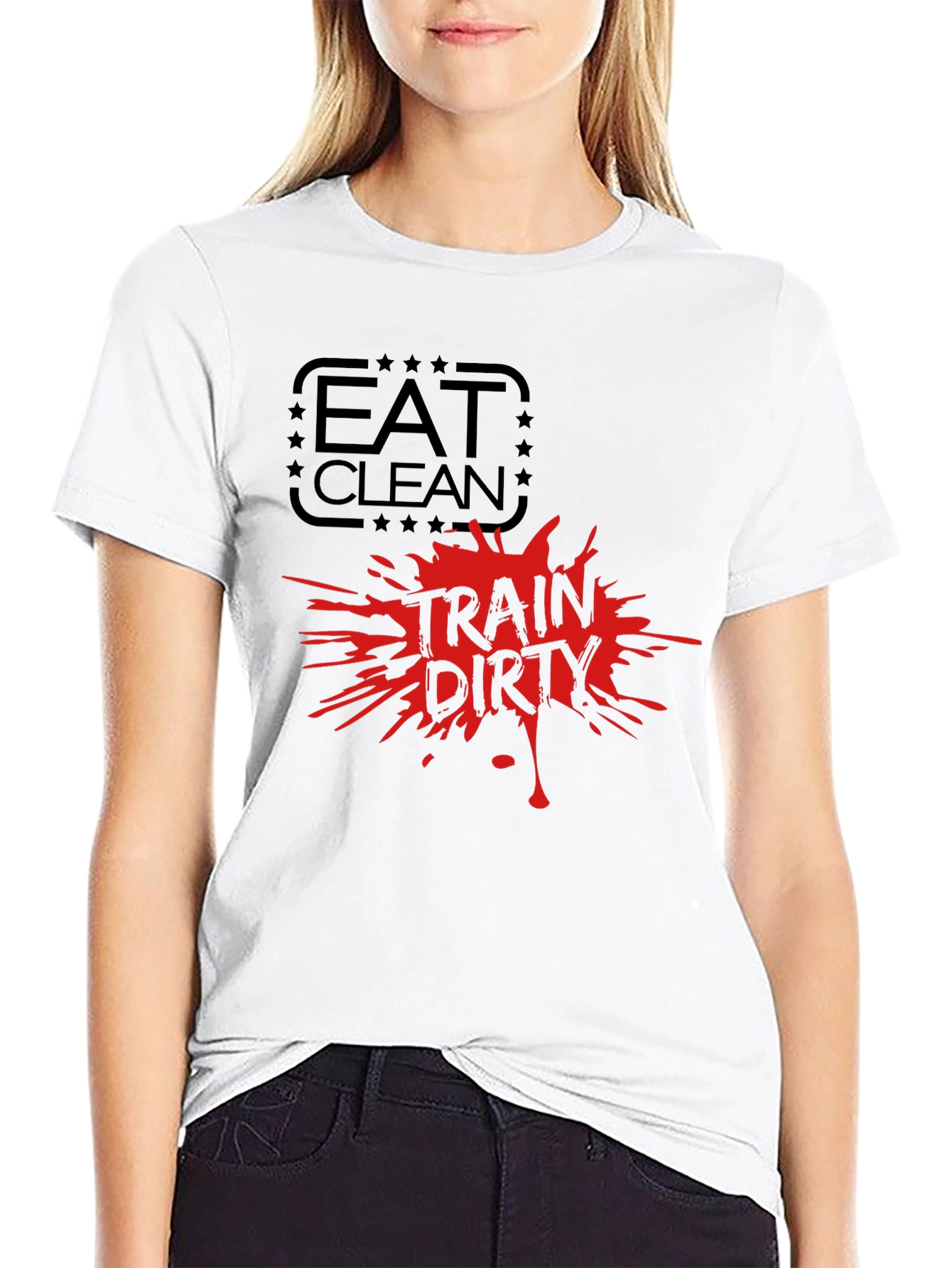 Eat Clean Train Dirty Graphic T-Shirt