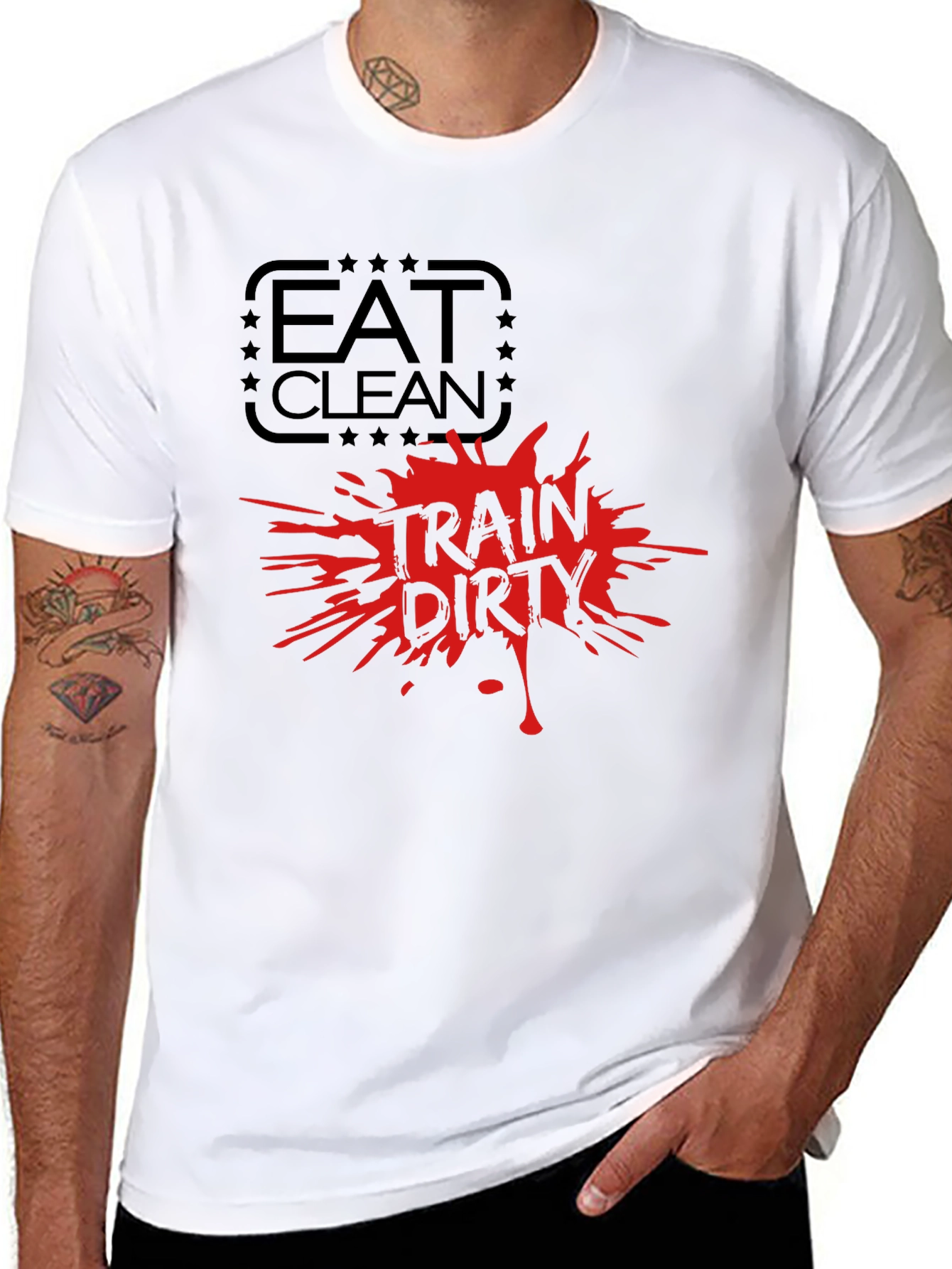 Eat Clean Train Dirty Graphic T-Shirt