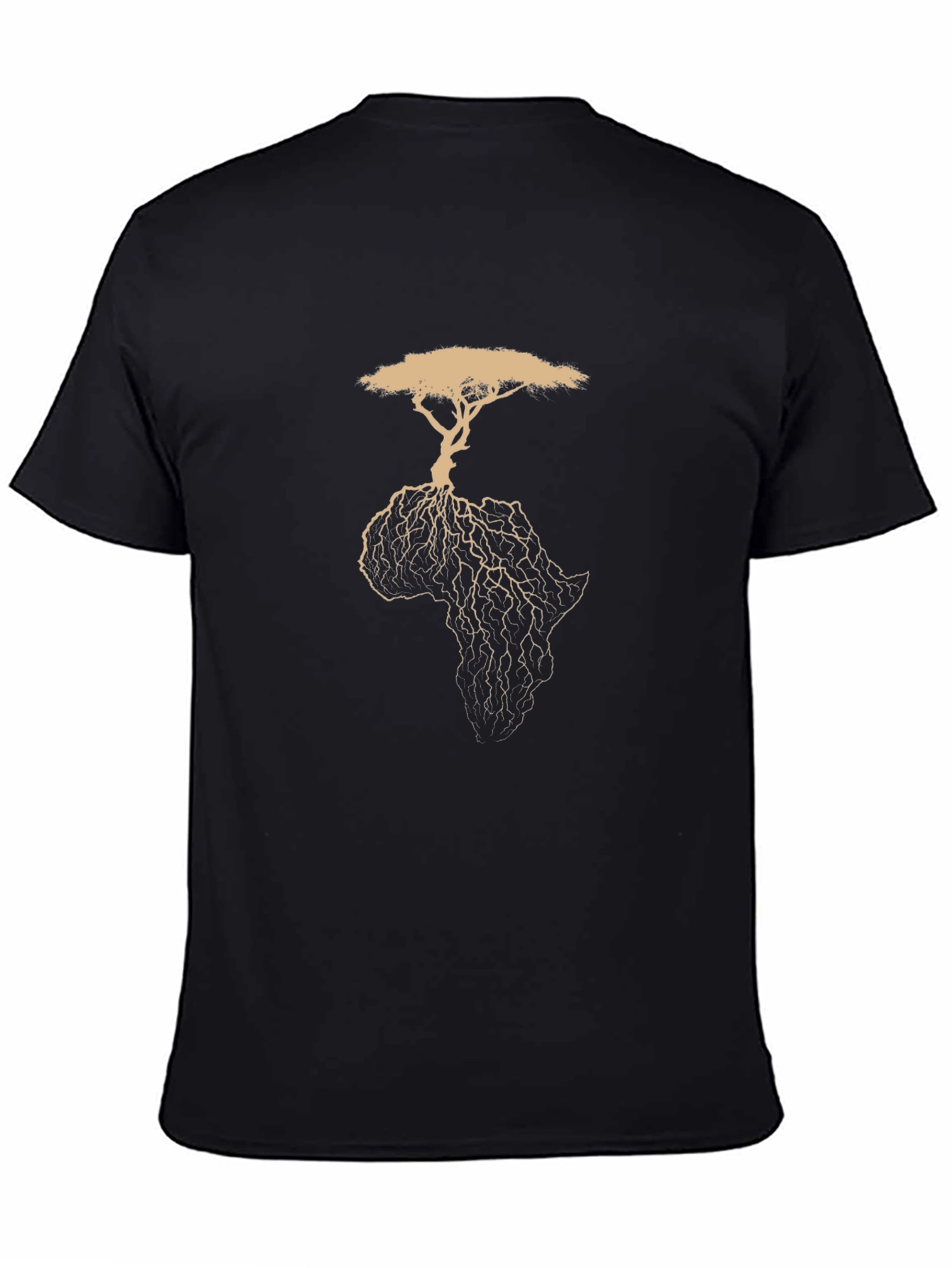 Africa Tree Graphic T-Shirt - Black