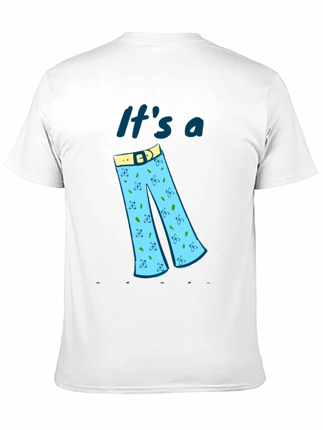 Fun Its a Pants Graphic Black Tee