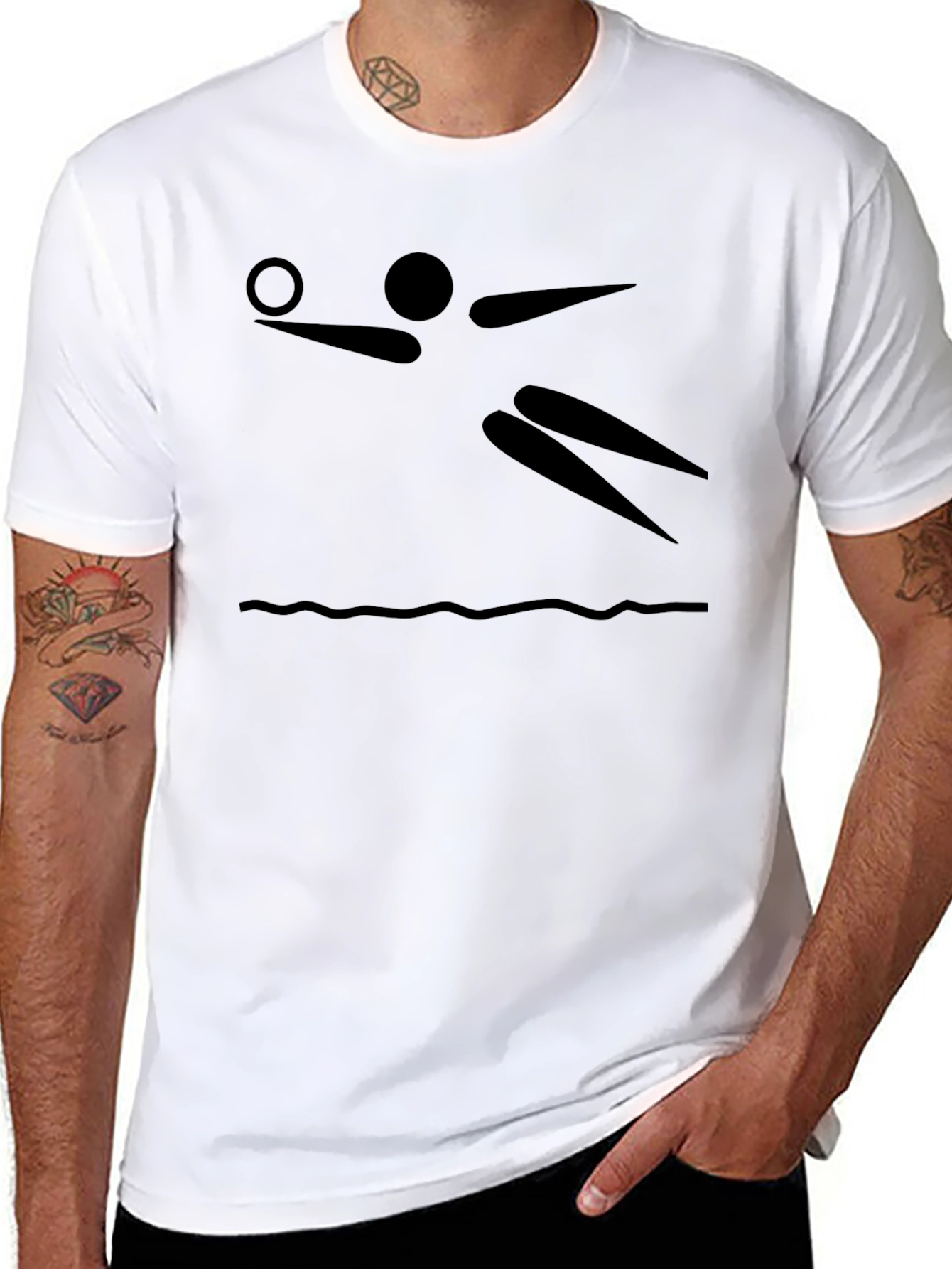 Volleyball Player Graphic Tee - Sporty Black T-Shirt