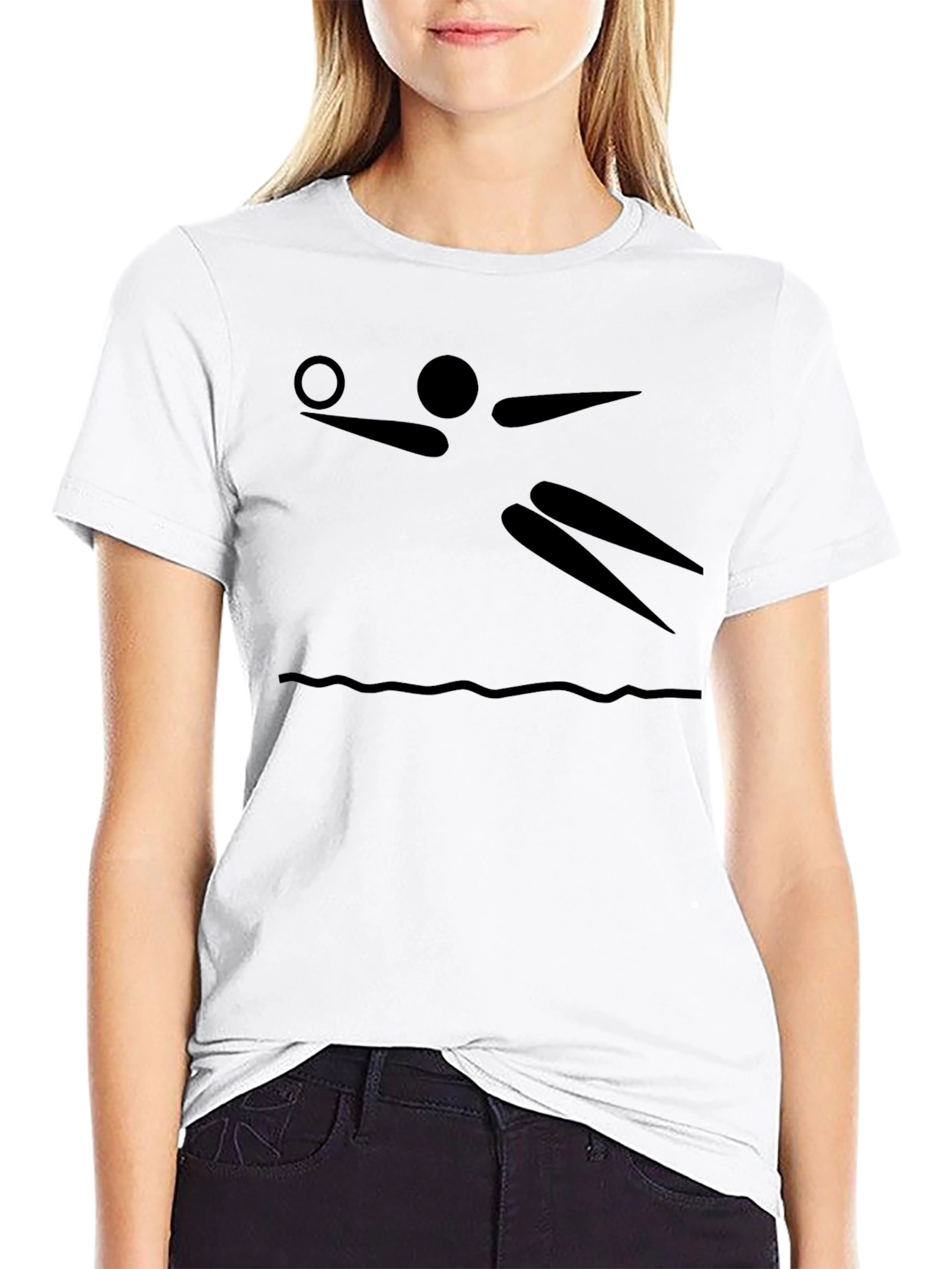 Volleyball Player Graphic Tee - Sporty Black T-Shirt