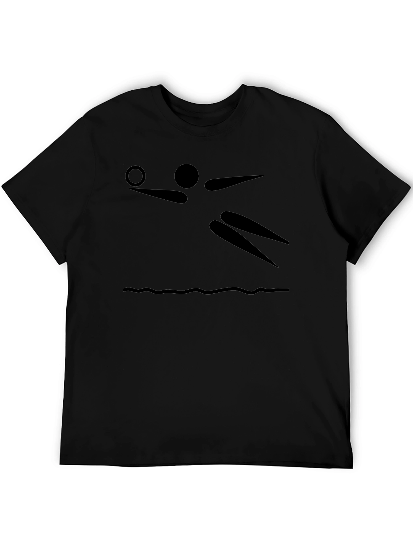 Volleyball Player Graphic Tee - Sporty Black T-Shirt