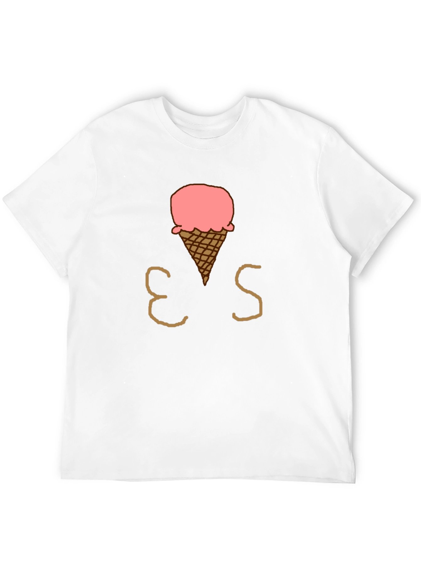 Ice Cream Cone Graphic T-Shirt - Casual Black Tee