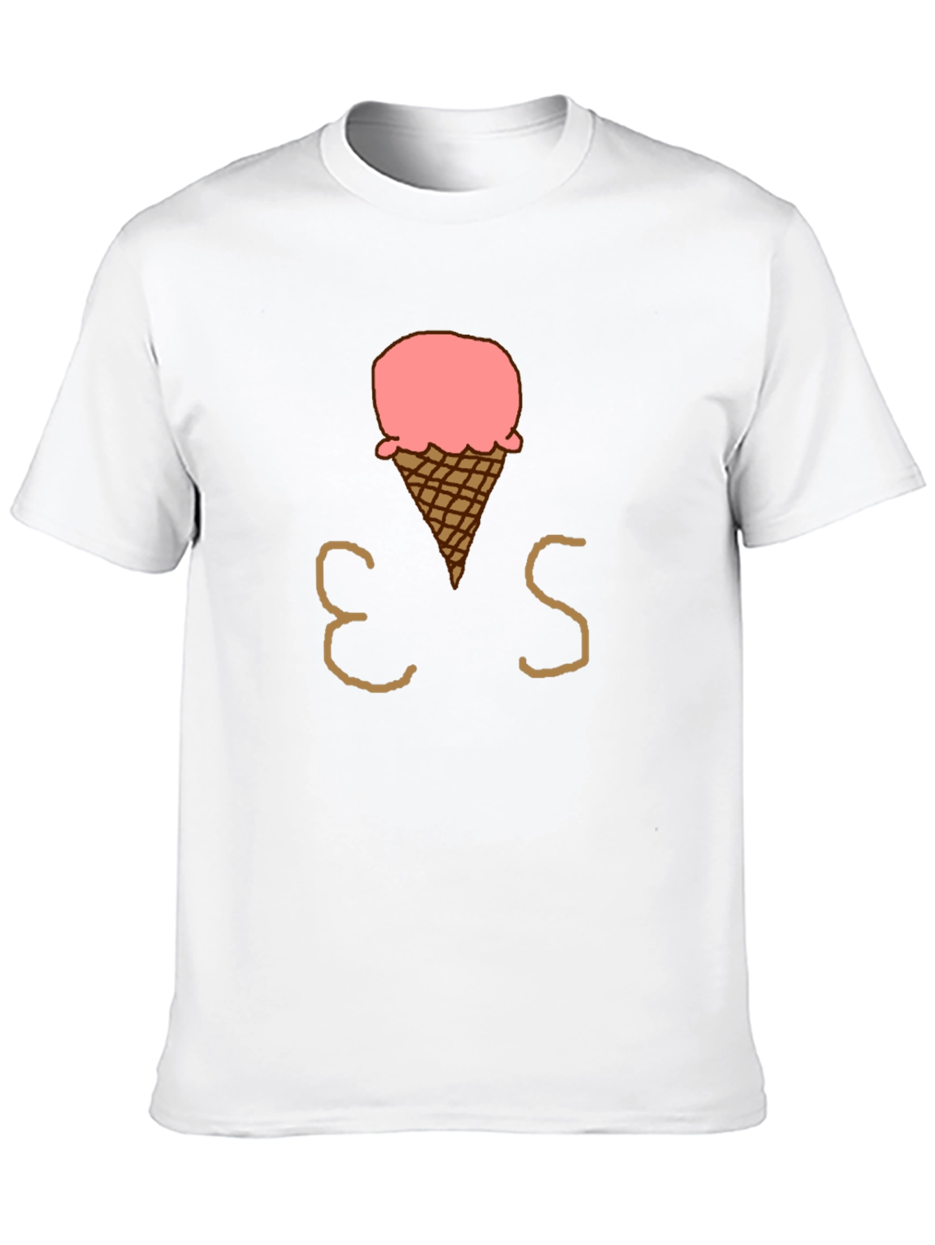 Ice Cream Cone Graphic T-Shirt - Casual Black Tee