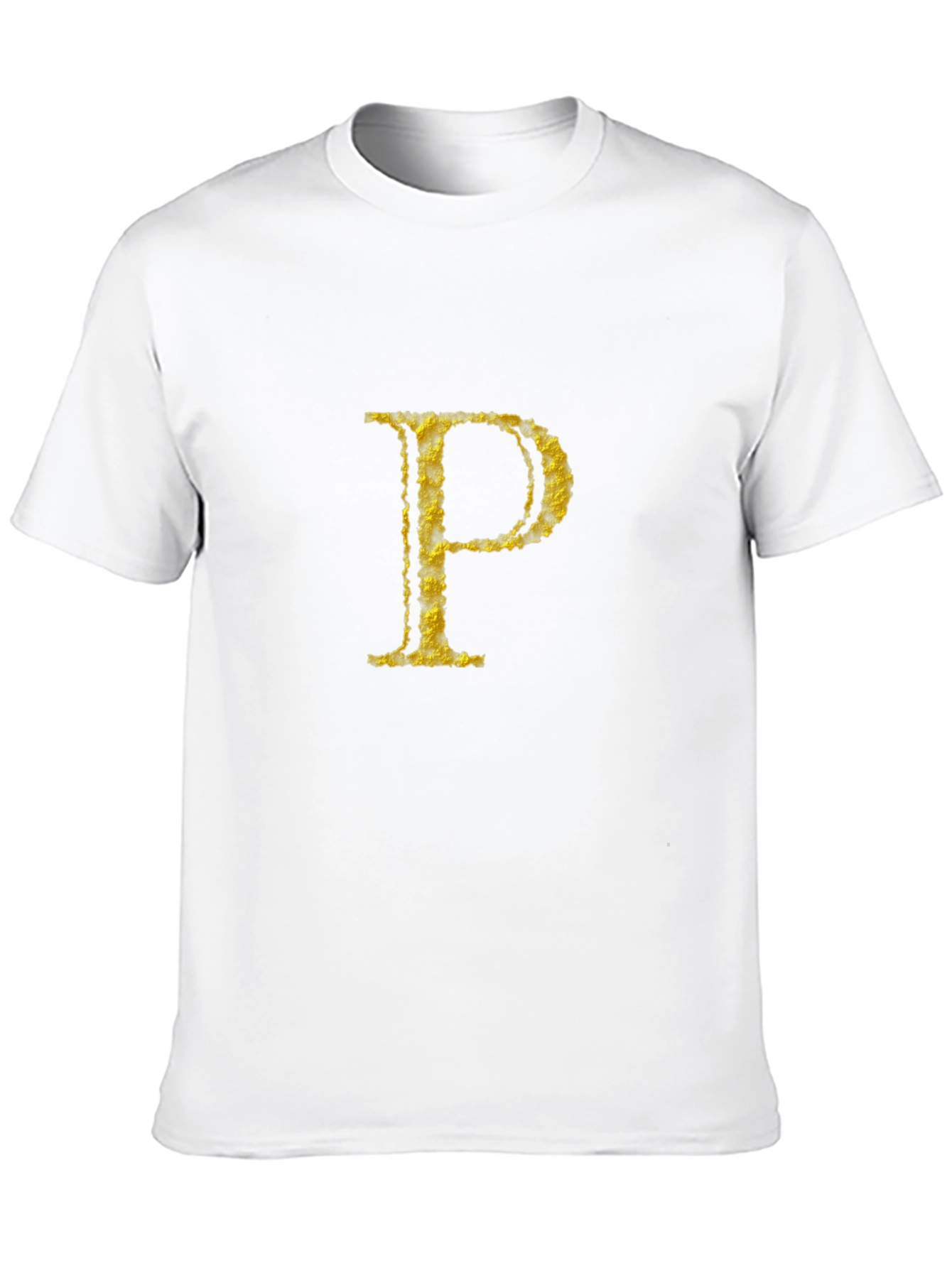 Golden Initial P Black T-Shirt
