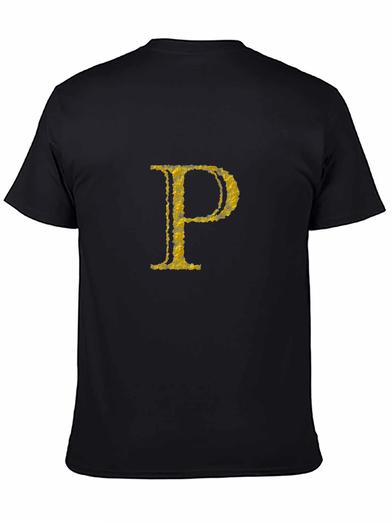 Golden Initial P Black T-Shirt