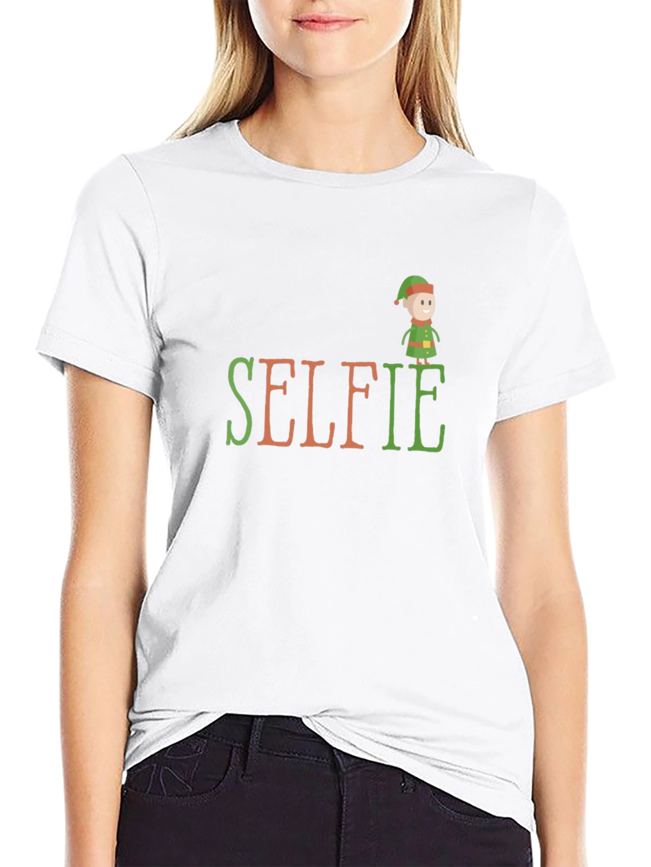 Selfie Elfie Holiday T-Shirt - Festive Christmas Apparel