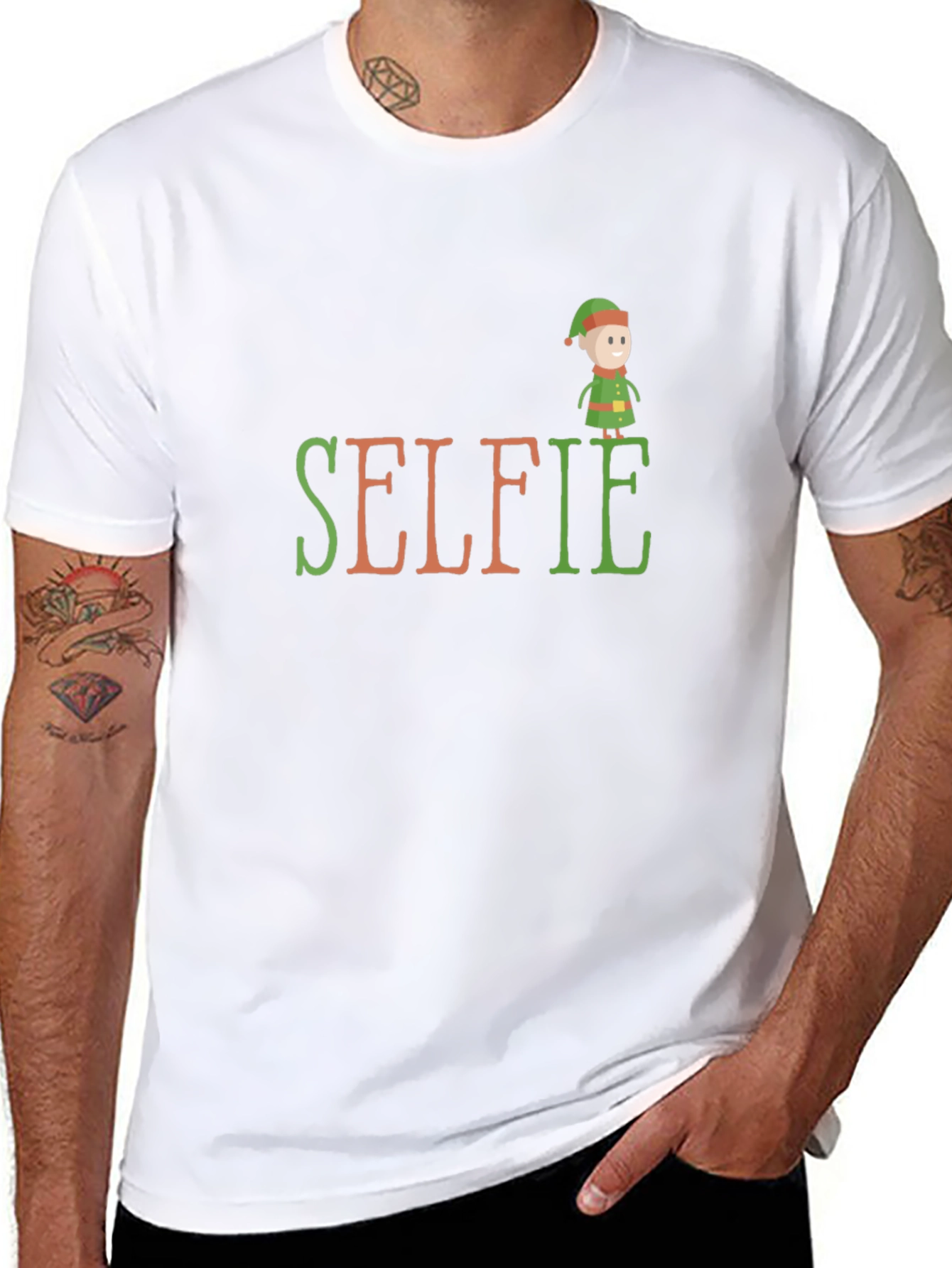 Selfie Elfie Holiday T-Shirt - Festive Christmas Apparel