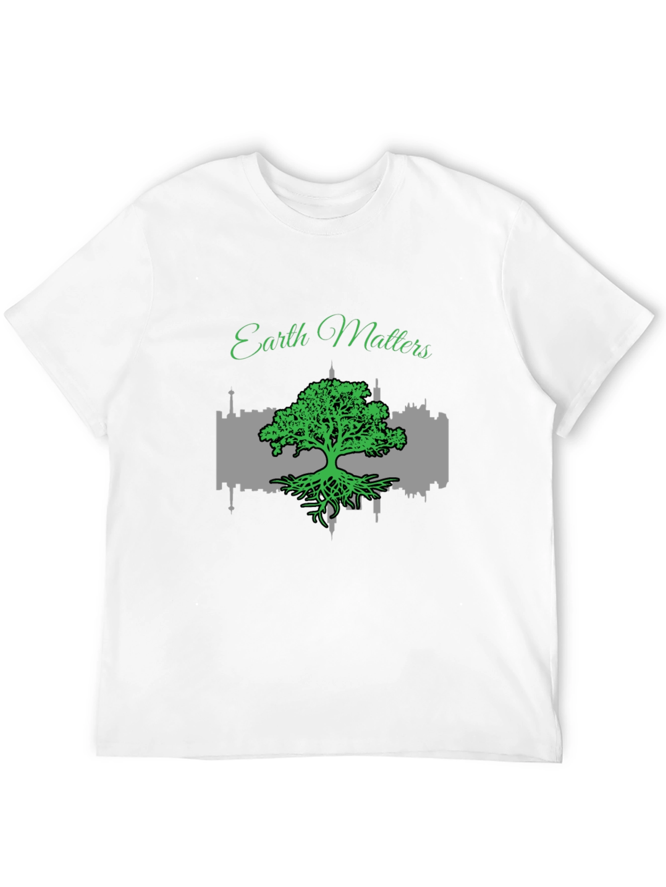 Earth Matters Graphic Tee - Black Cotton T-Shirt