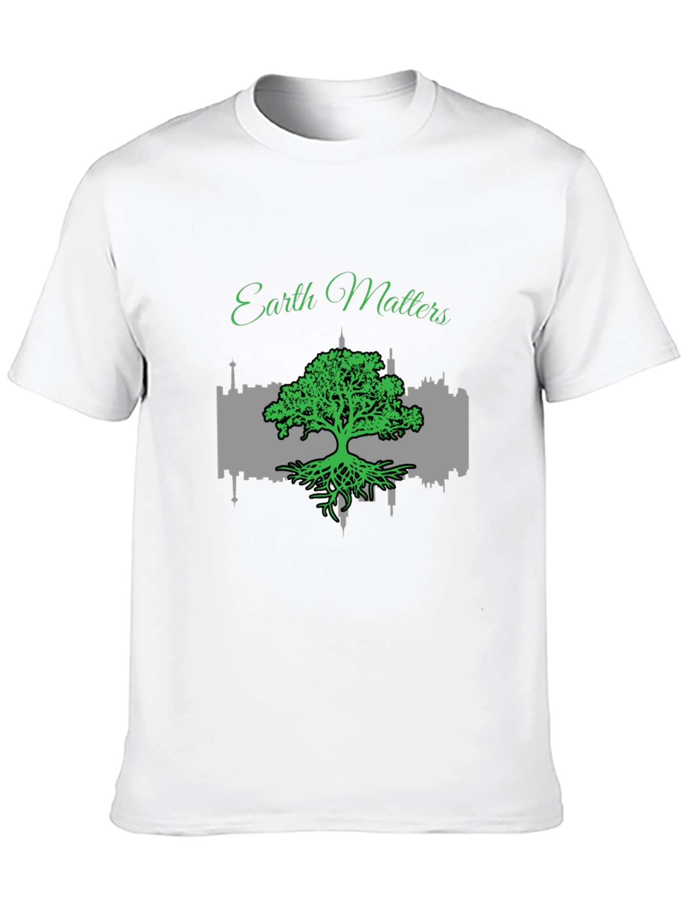 Earth Matters Graphic Tee - Black Cotton T-Shirt