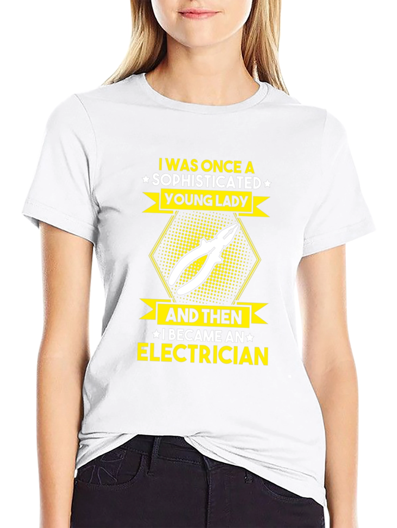 Electrician T-Shirt: Sophisticated Lady Design