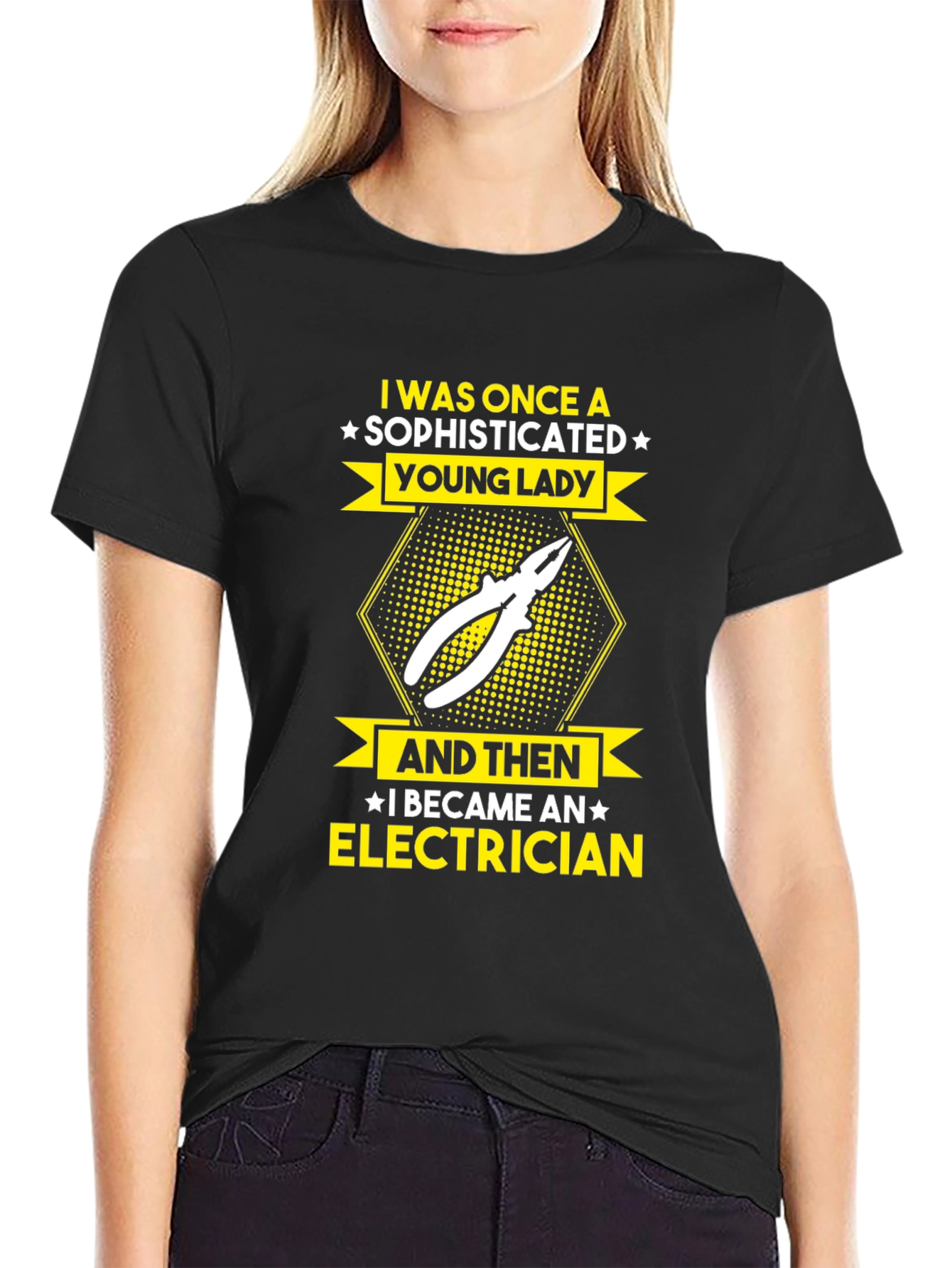 Electrician T-Shirt: Sophisticated Lady Design