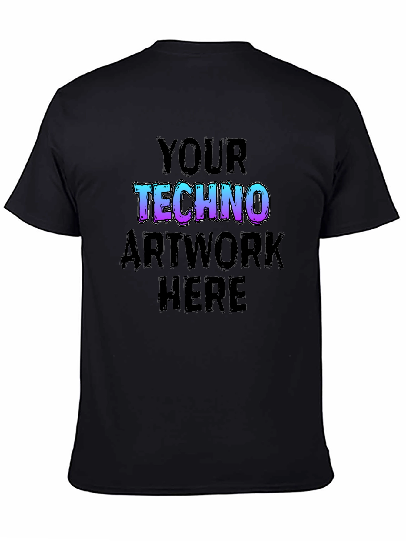 Techno Artwork Black T-Shirt