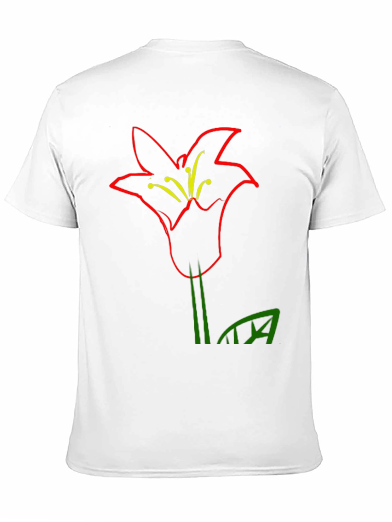 Modern Flower Graphic Black T-Shirt