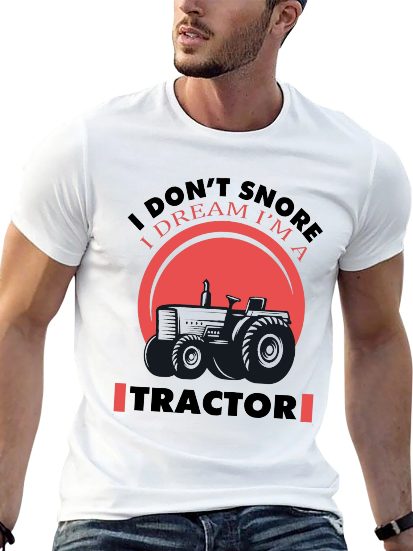Dream Tractor Graphic Tee - Novelty Farmer Shirt
