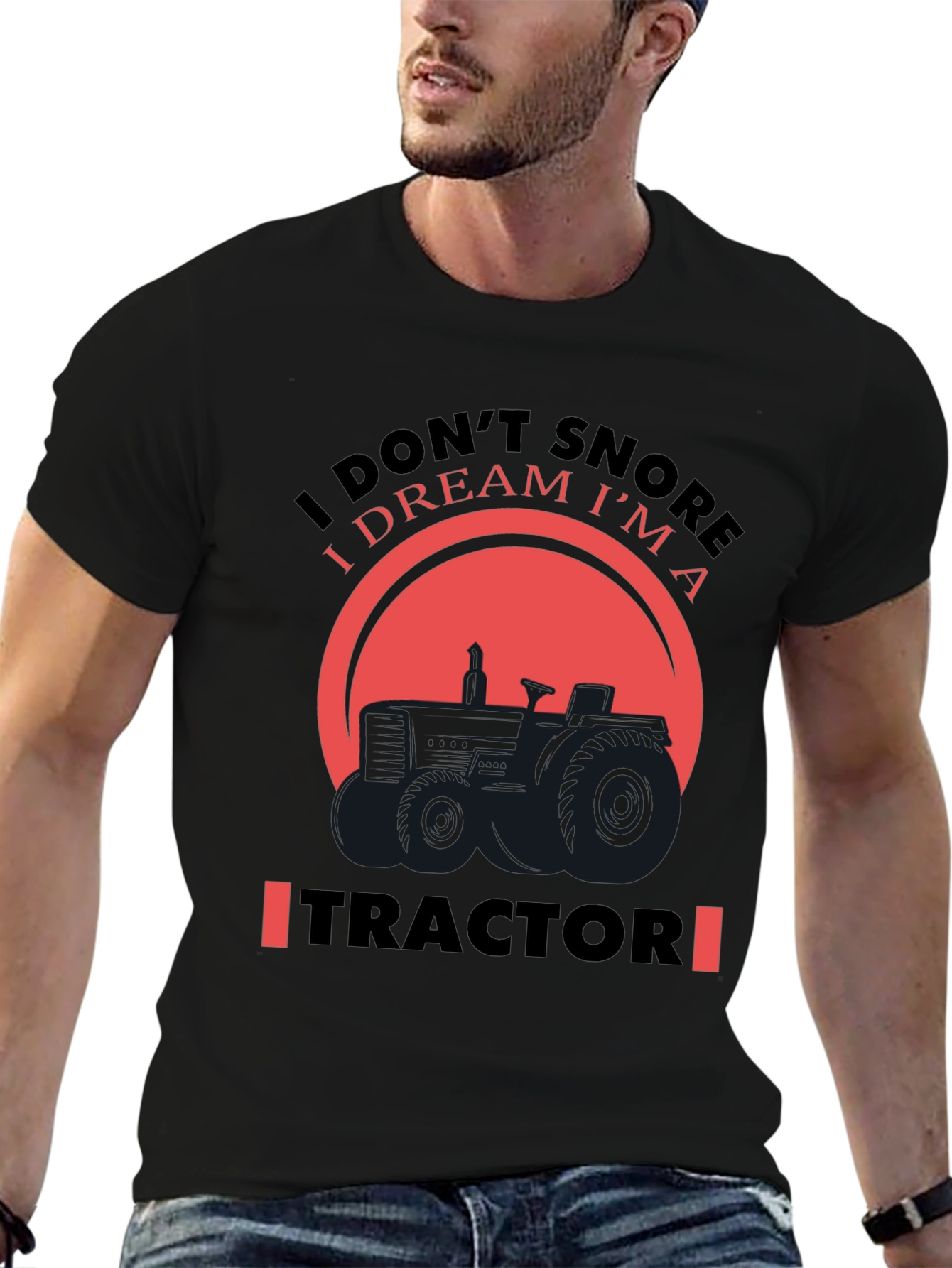 Dream Tractor Graphic Tee - Novelty Farmer Shirt