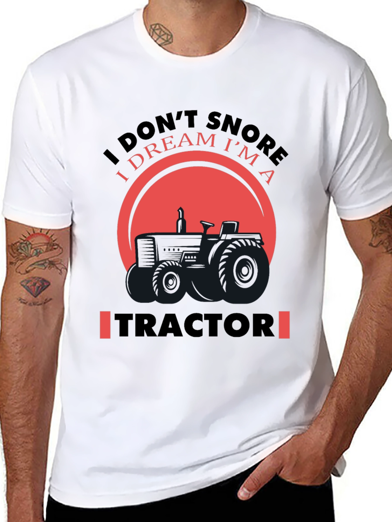 Dream Tractor Graphic Tee - Novelty Farmer Shirt