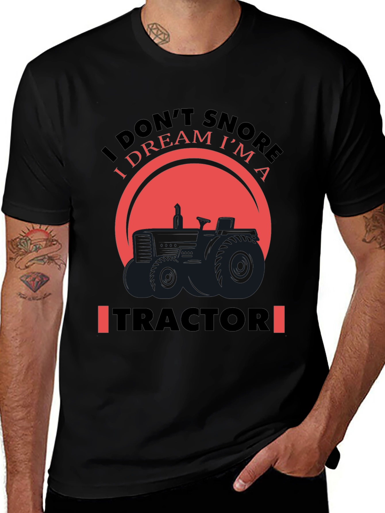 Dream Tractor Graphic Tee - Novelty Farmer Shirt