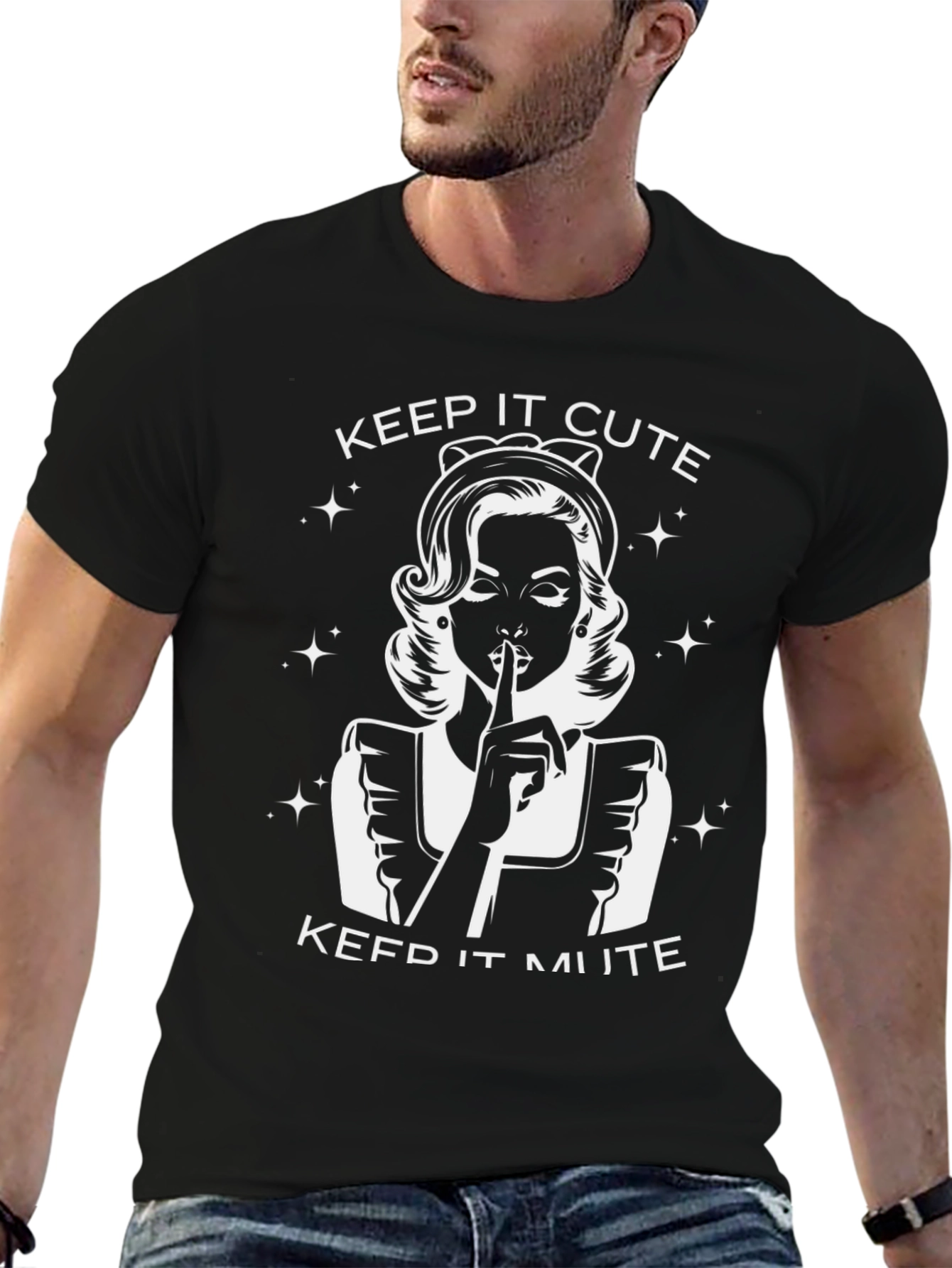 Keep It Cute & Mute Graphic T-Shirt