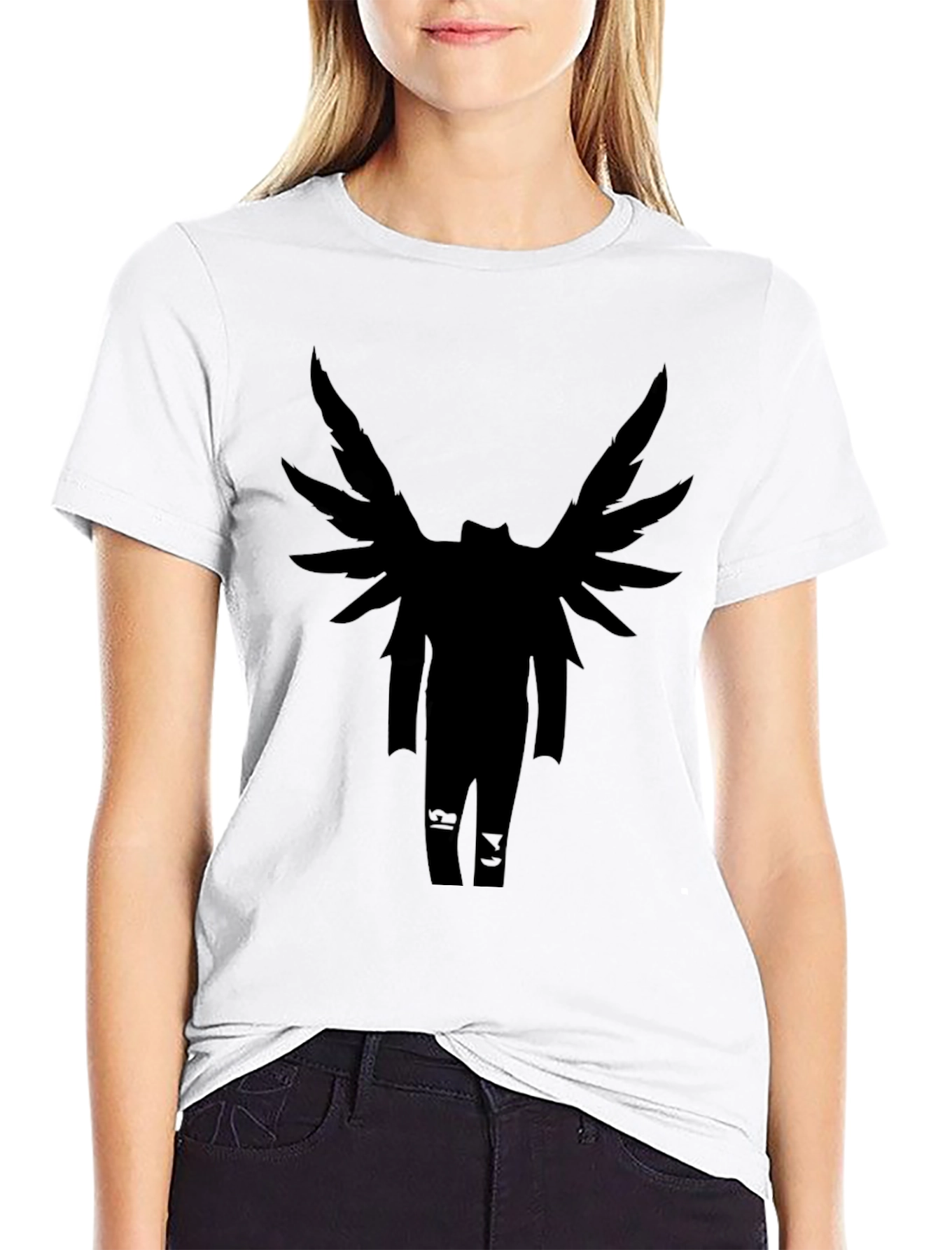 Winged Figure Black T-Shirt