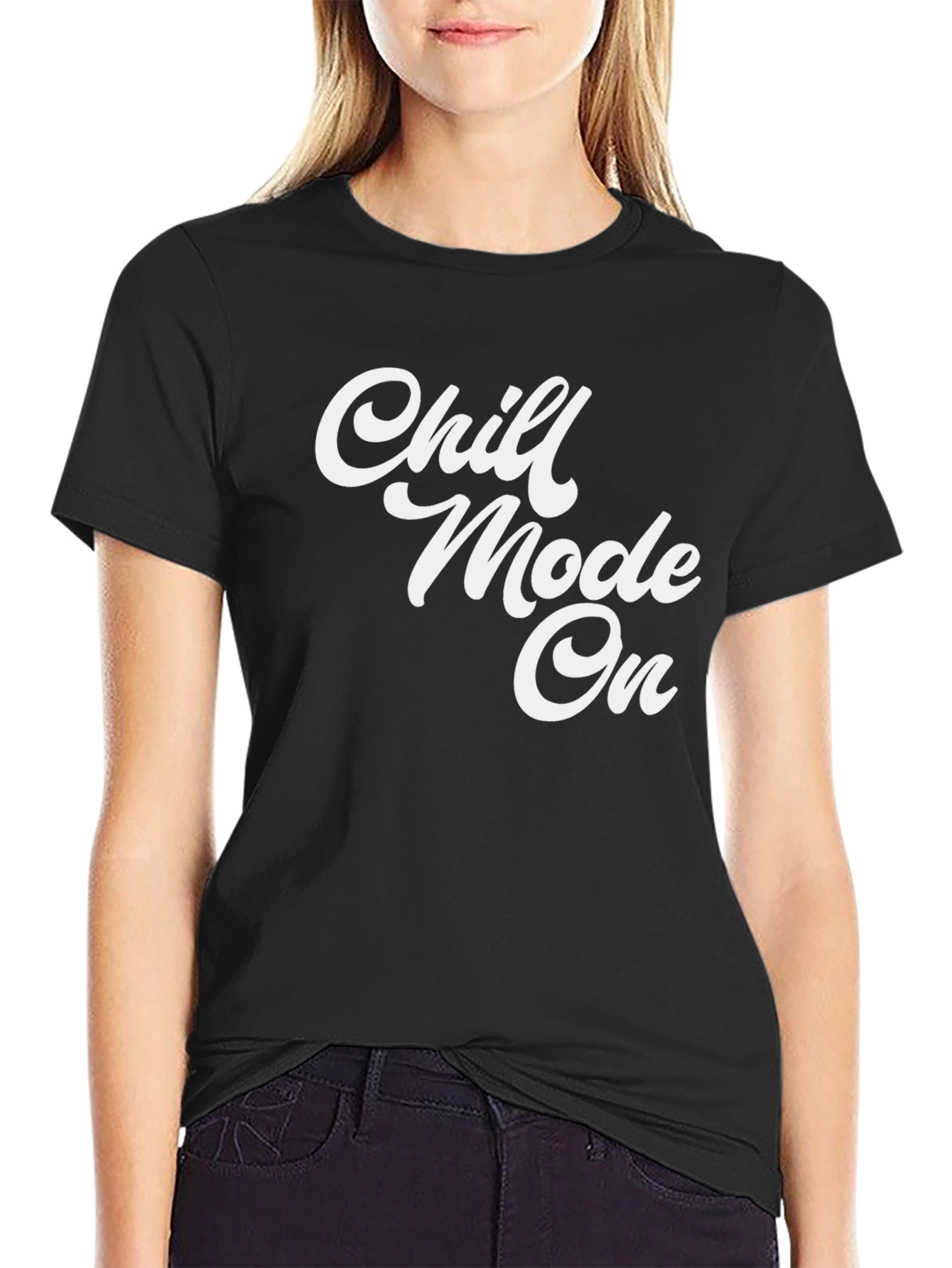 Chill Mode On Black Graphic T-Shirt