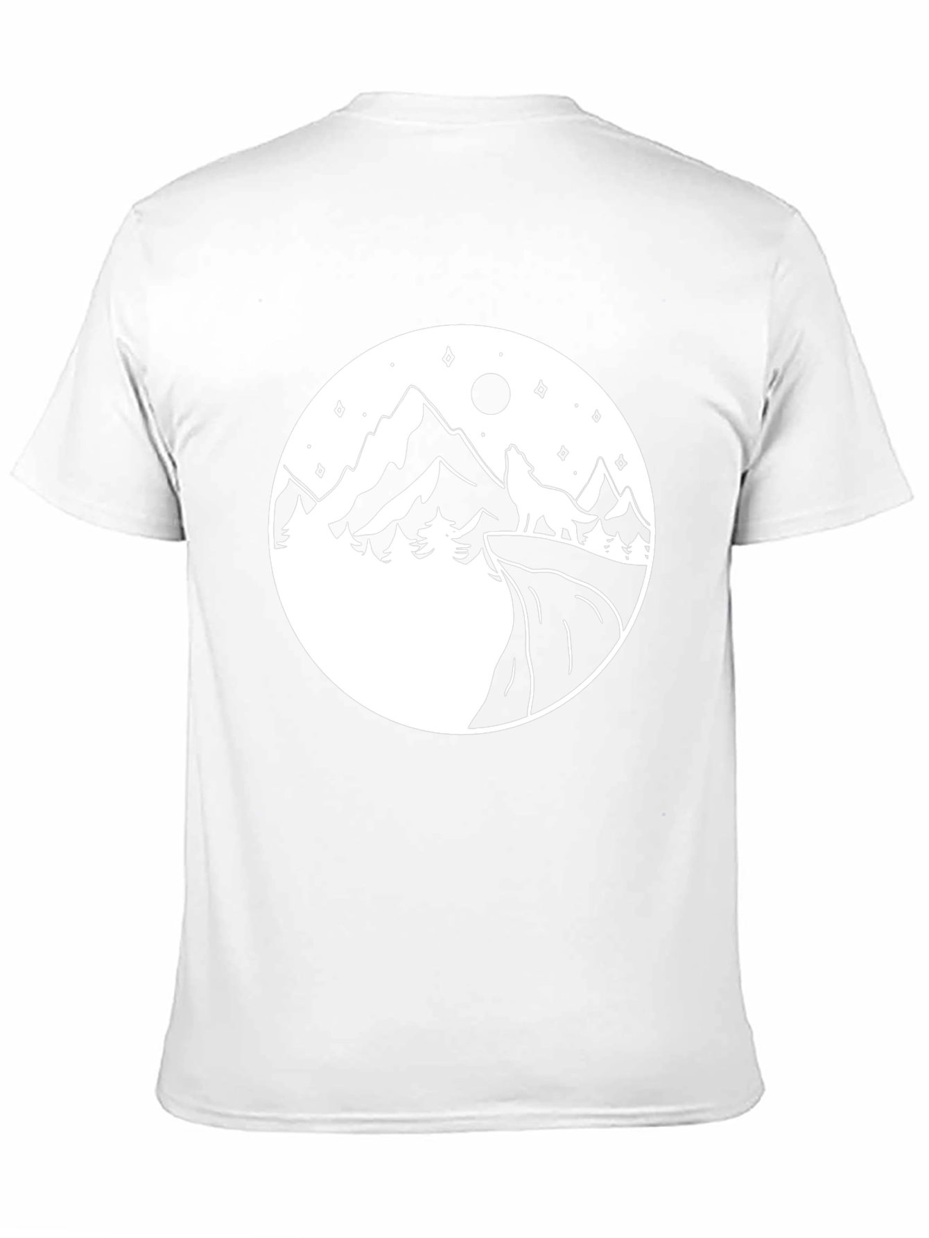 Mountain Wolf Graphic Tee - Black