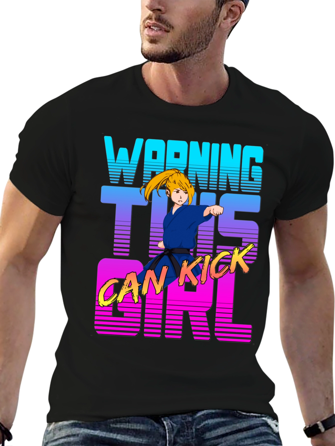 Warning This Girl Can Kick Karate T-Shirt