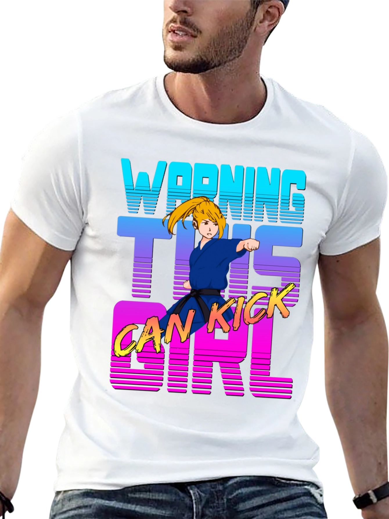 Warning This Girl Can Kick Karate T-Shirt