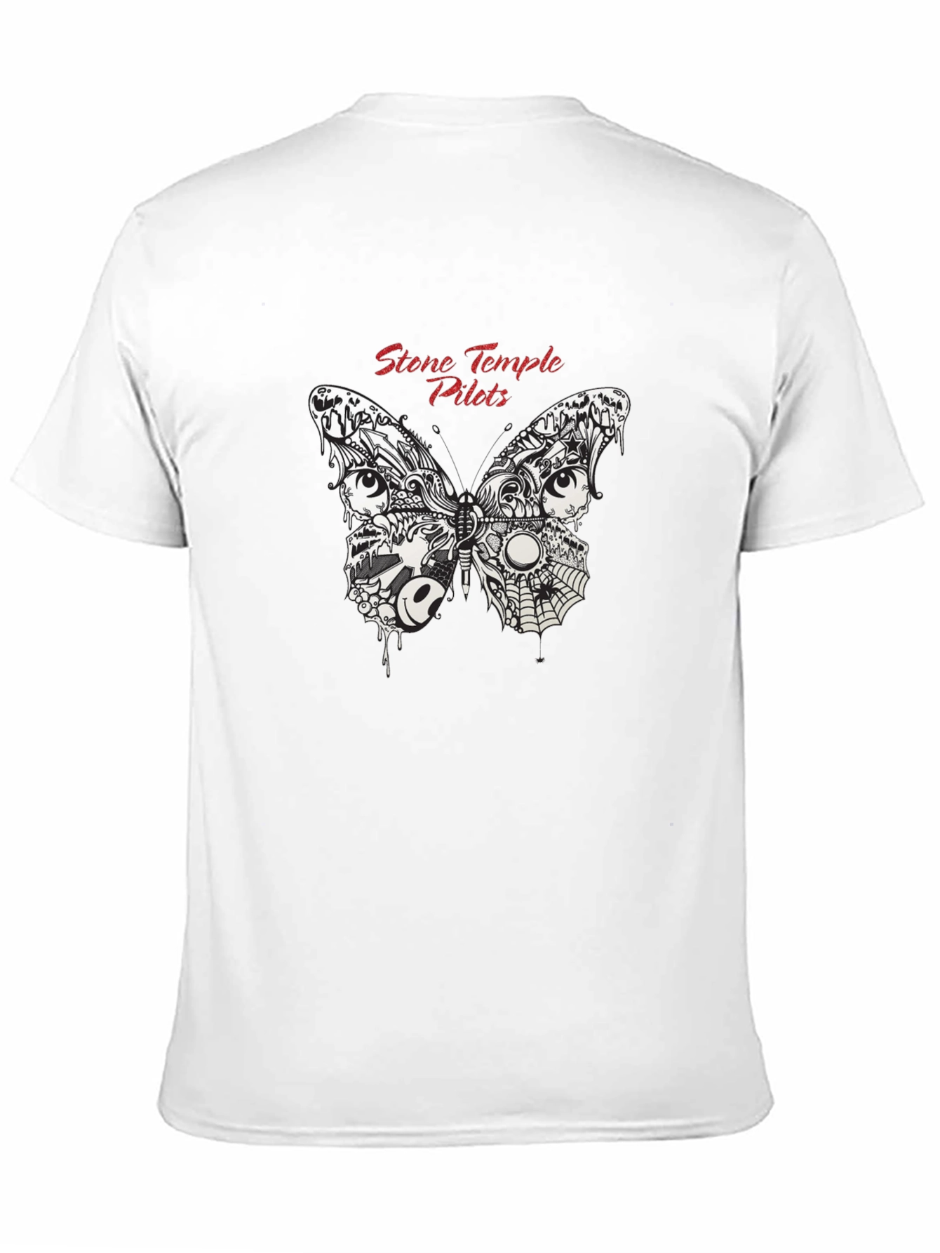 Stone Temple Pilots Butterfly Graphic Black T-Shirt