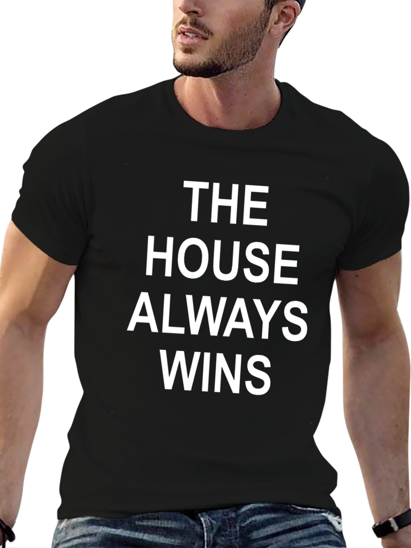 The House Always Wins T-Shirt - Classic Black