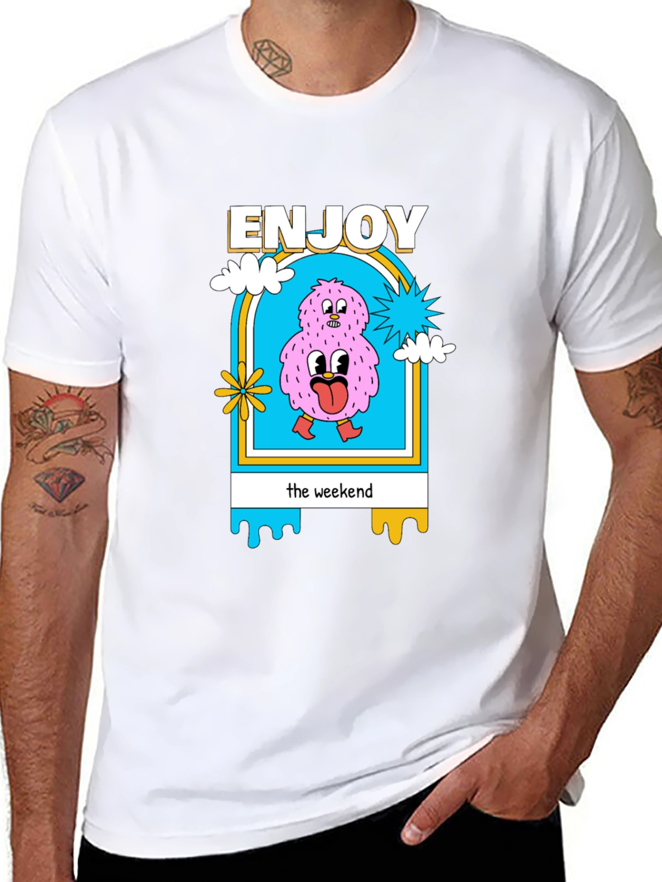 Enjoy the Weekend Graphic T-Shirt - Cotton Blend