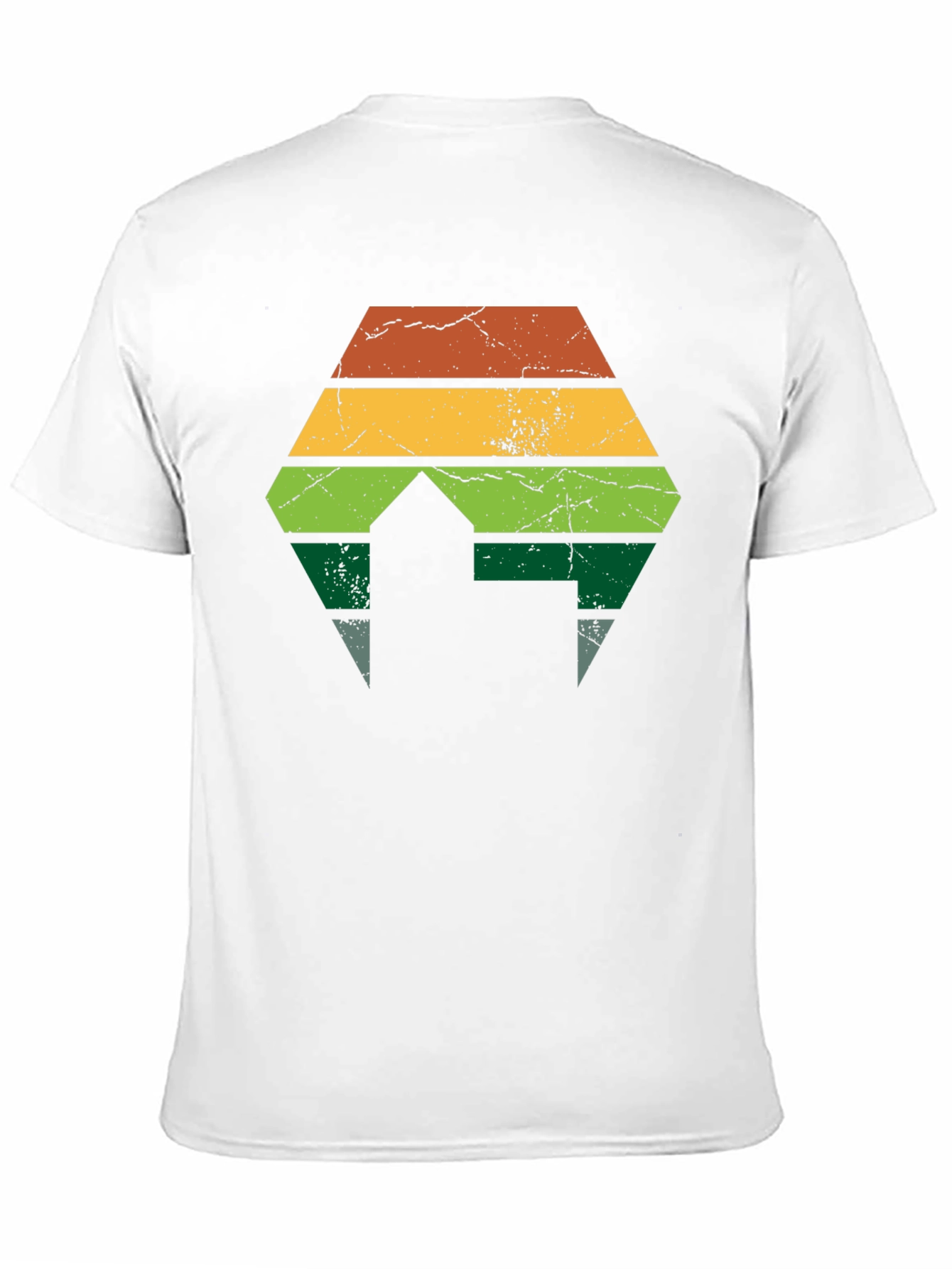 Retro Striped Hexagon Black T-Shirt