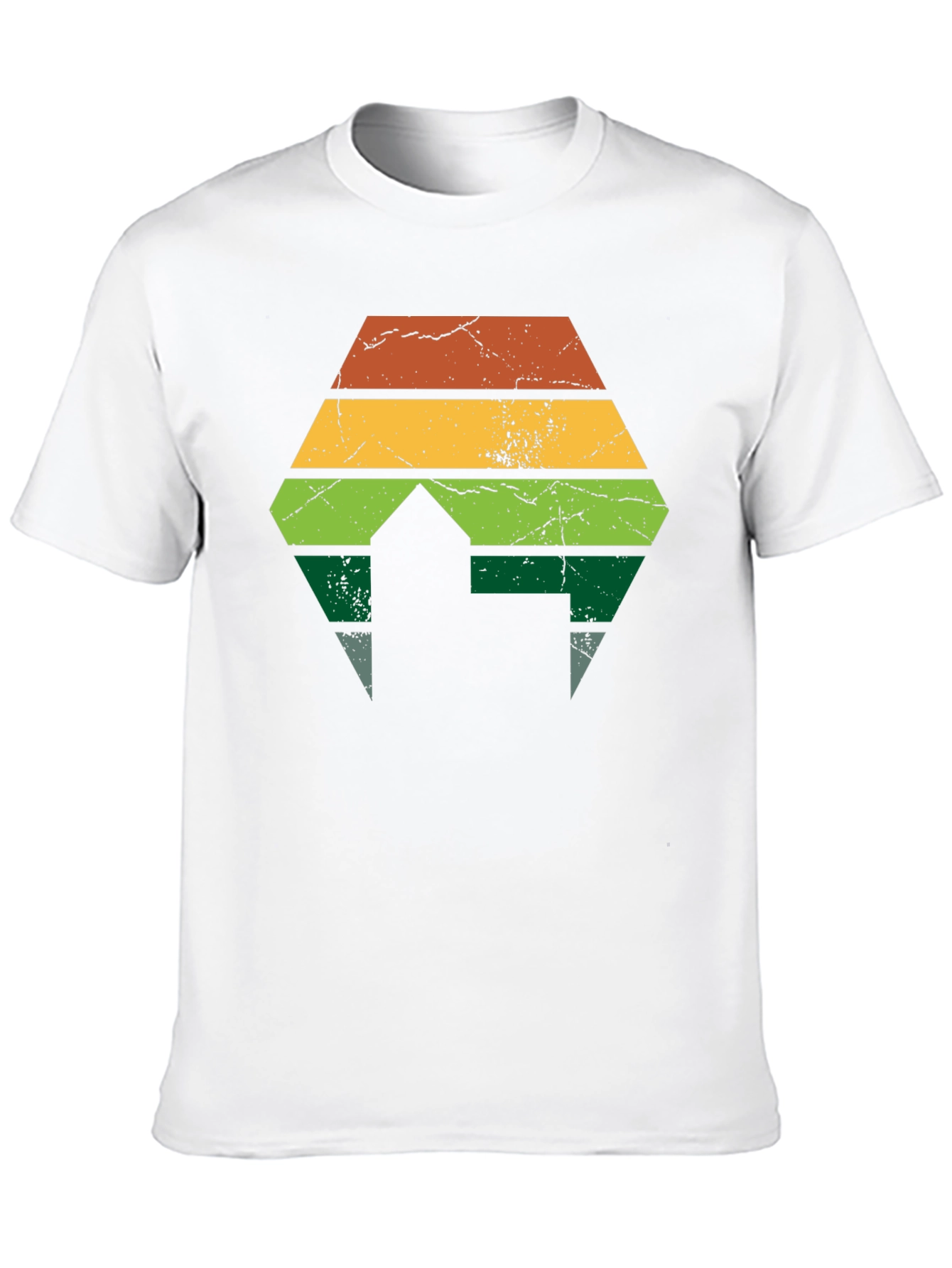Retro Striped Hexagon Black T-Shirt
