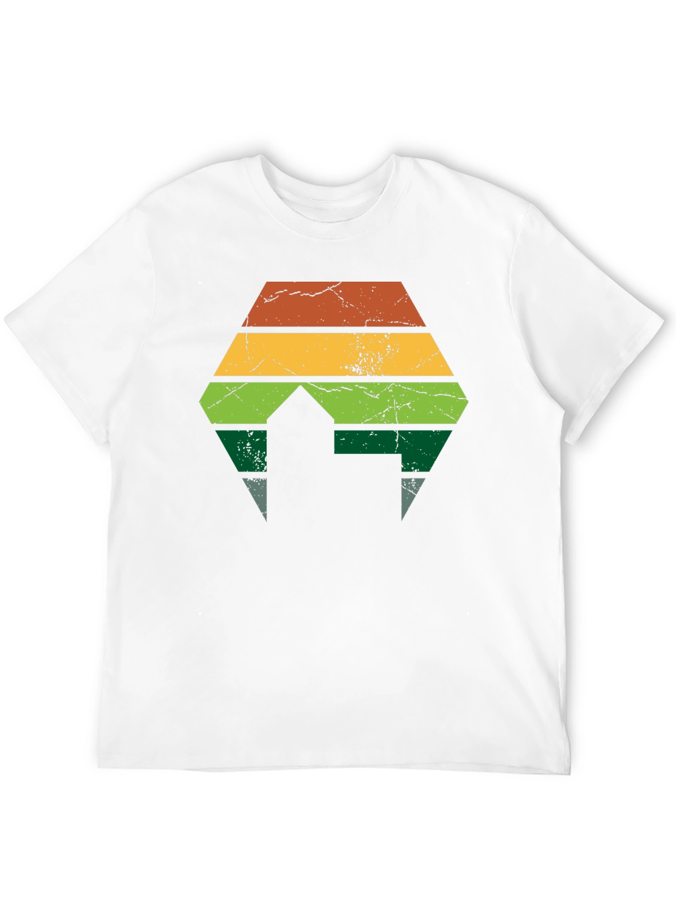 Retro Striped Hexagon Black T-Shirt