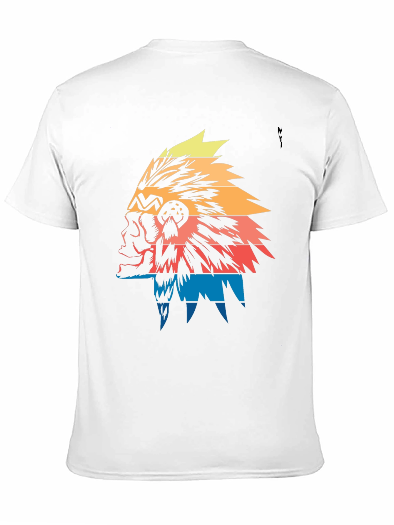 Native American Headdress Graphic Tee - Black