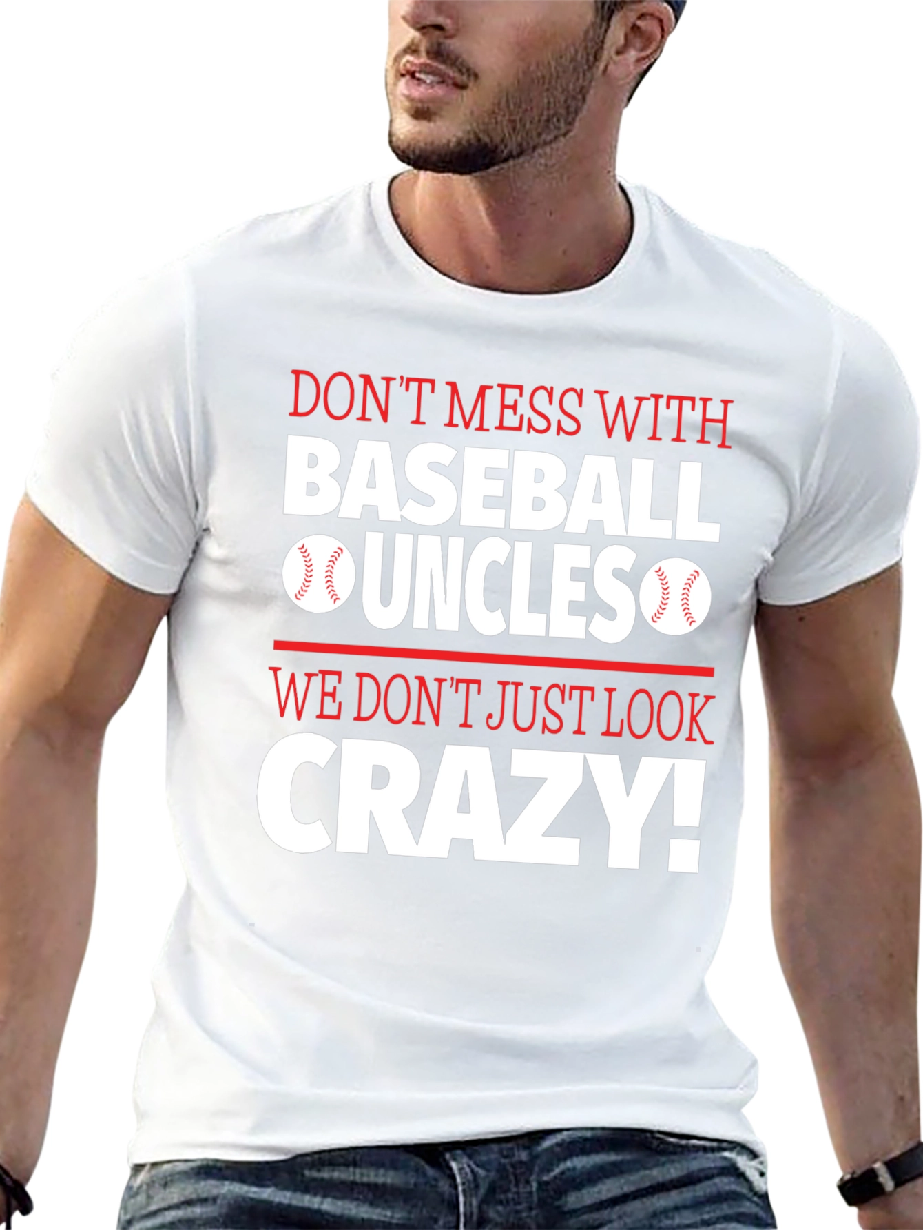 Baseball Uncles Crazy Graphic Tee
