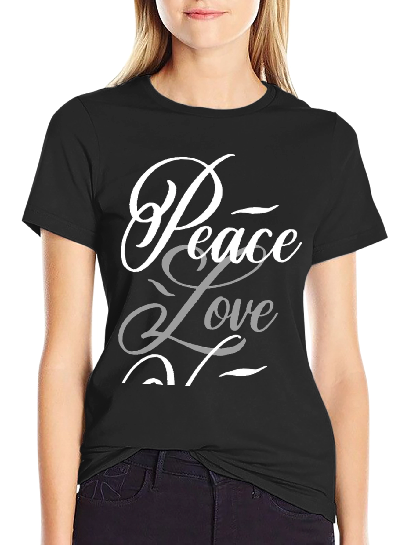 Peace Love T-Shirt - Stylish Graphic Tee