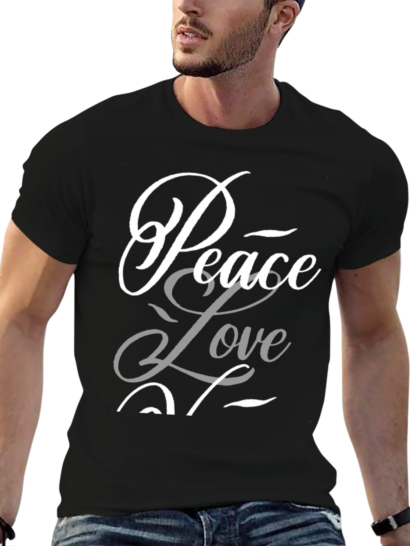 Peace Love T-Shirt - Stylish Graphic Tee