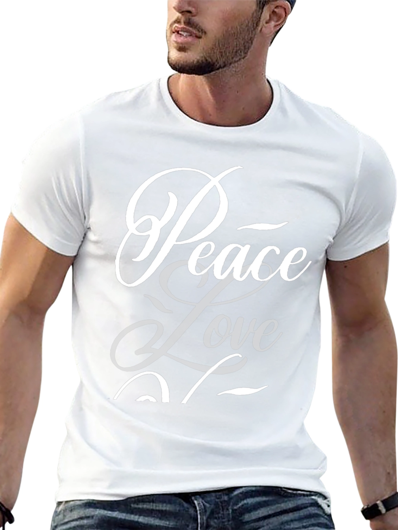 Peace Love T-Shirt - Stylish Graphic Tee